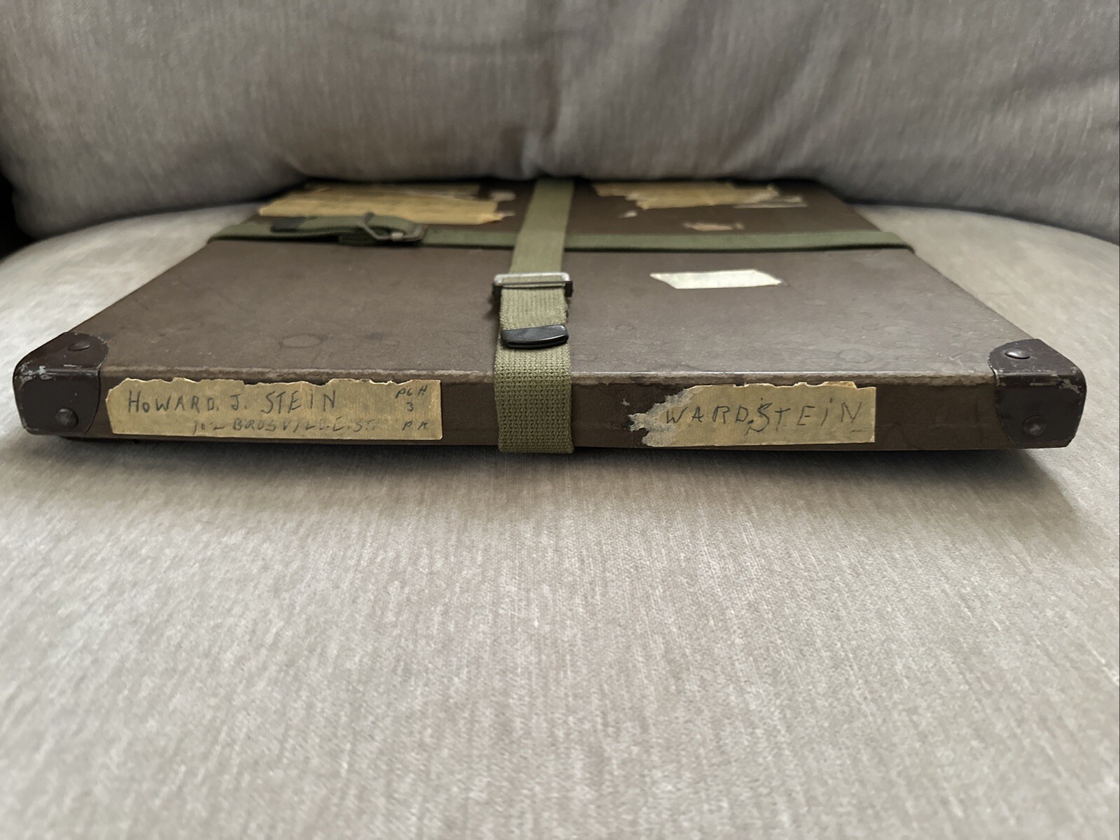 VINTAGE Movie Film Reel Canister Case Shipping Box Mailer, Great Patina