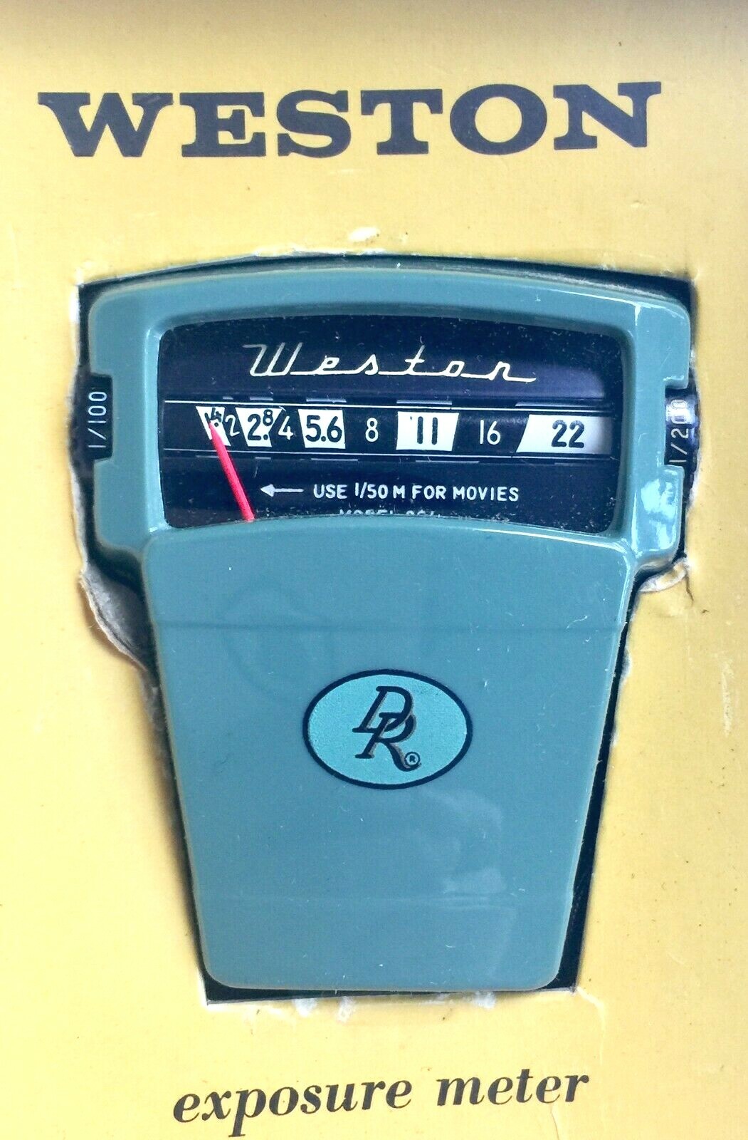 WESTON 854 DIRECT READING EXPOSURE METER IN ORIGINAL BOX WITH INSTRUCTIONS
