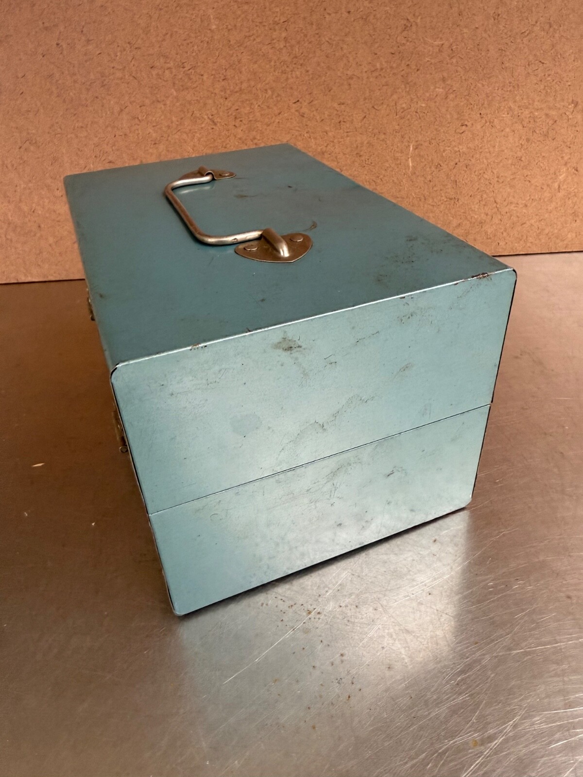 Vintage . Brumberger & Adams Metal Film Can Storage Case Box Containers