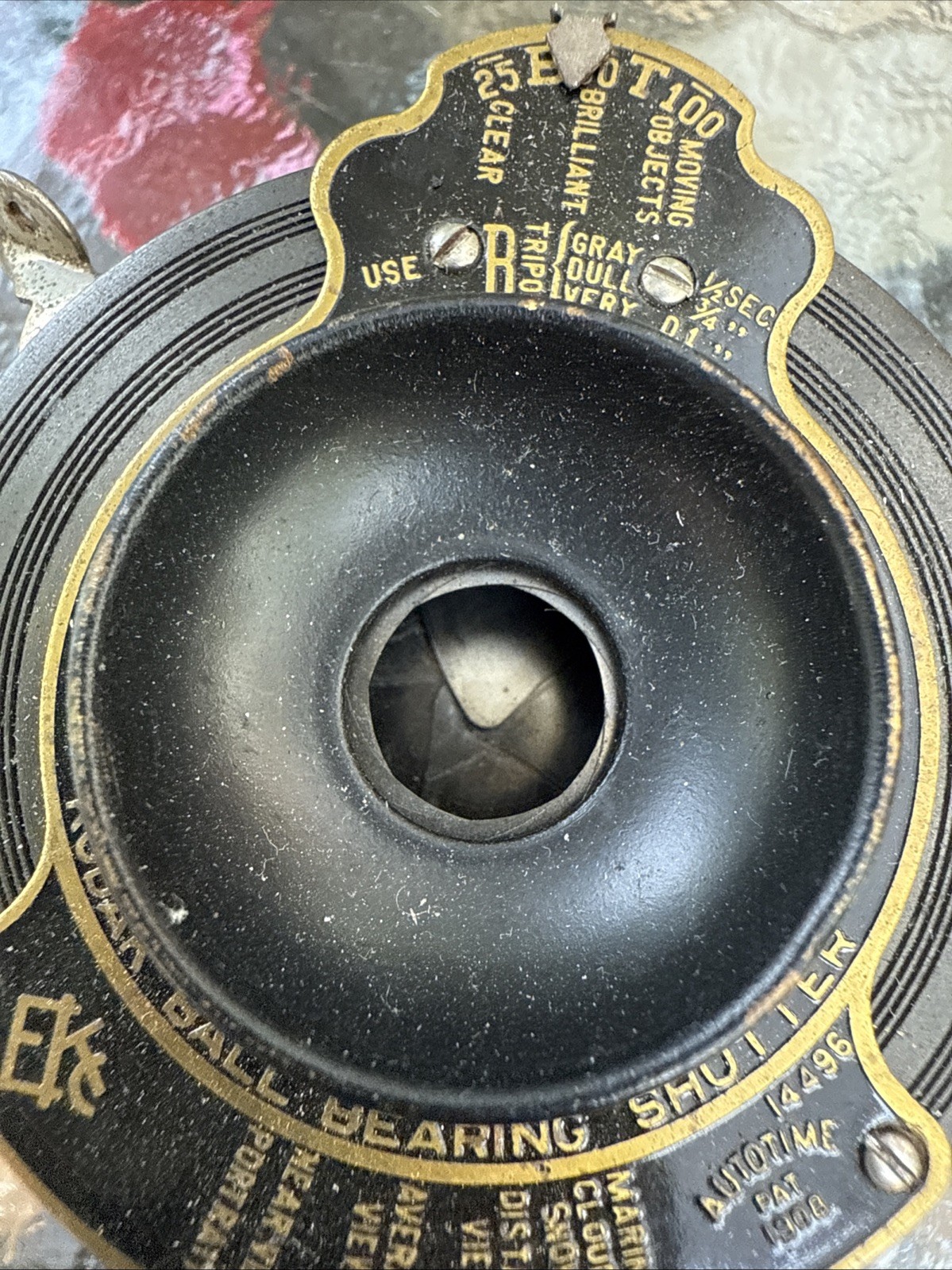 VTG Kodak Ball Bearing Shutter No.1 Autotime Dial Early 1900 Camera Part 2 1/4”