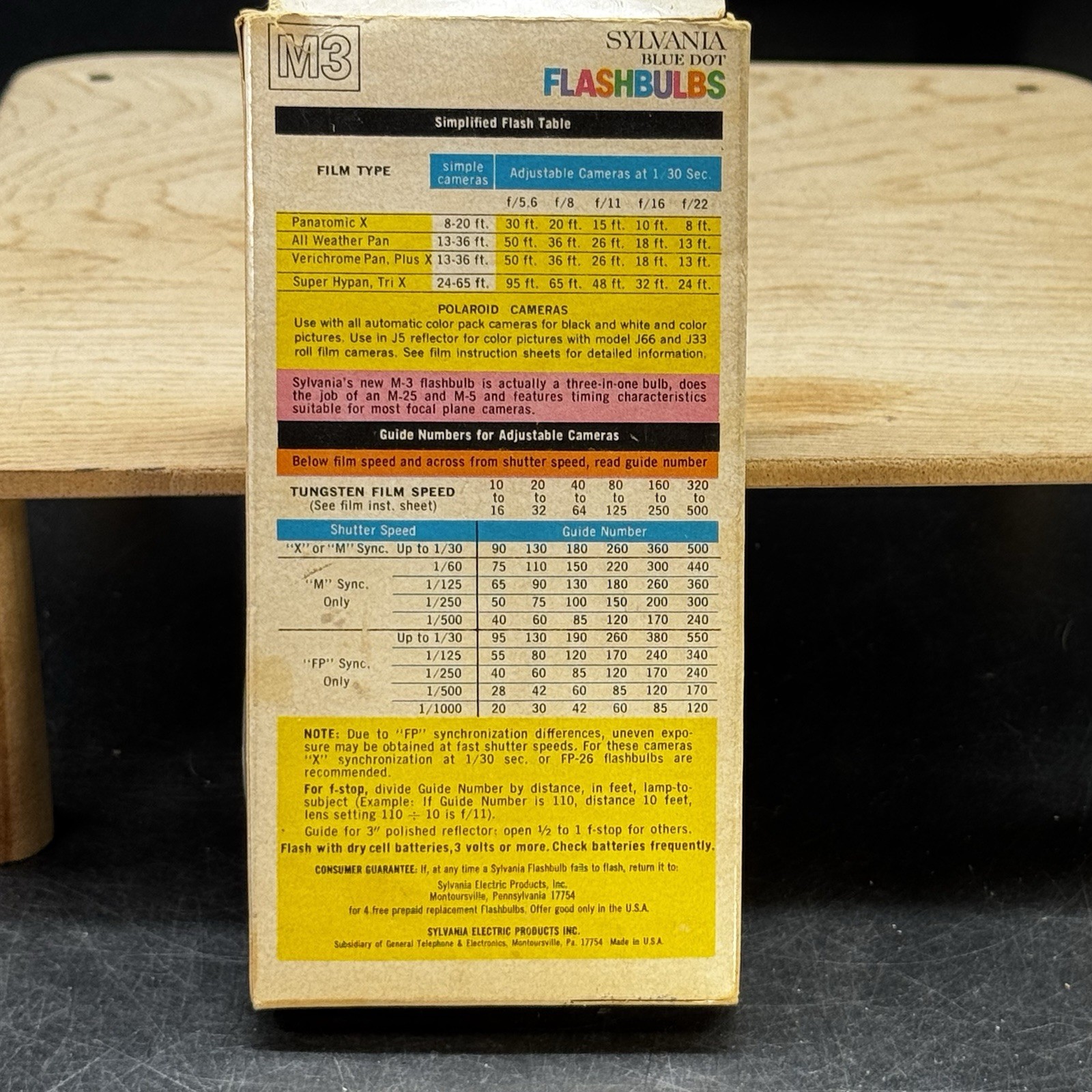 Sylvania M3 Blue Dot FlashBulbs 12 Clear Bulbs New Original Package Vtg 1960s