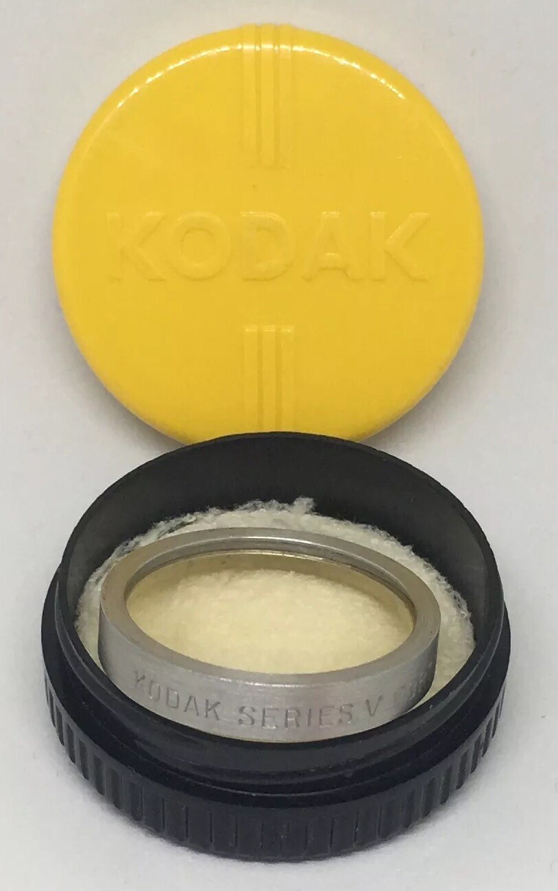 Vintage Kodak Series V Portra Lens 2+ Front In Original Kodak Round Box USA