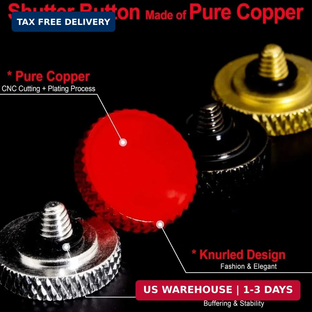 Camera Shutter Button (2 Pack/Red) Upscale and Delicate Soft Shutter Release But