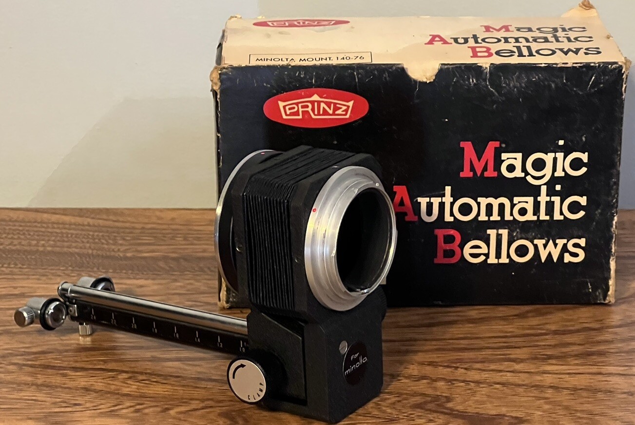 Vintage Prinz Magic Automatic Bellows for Minolta Manual Focus Cameras 140-76