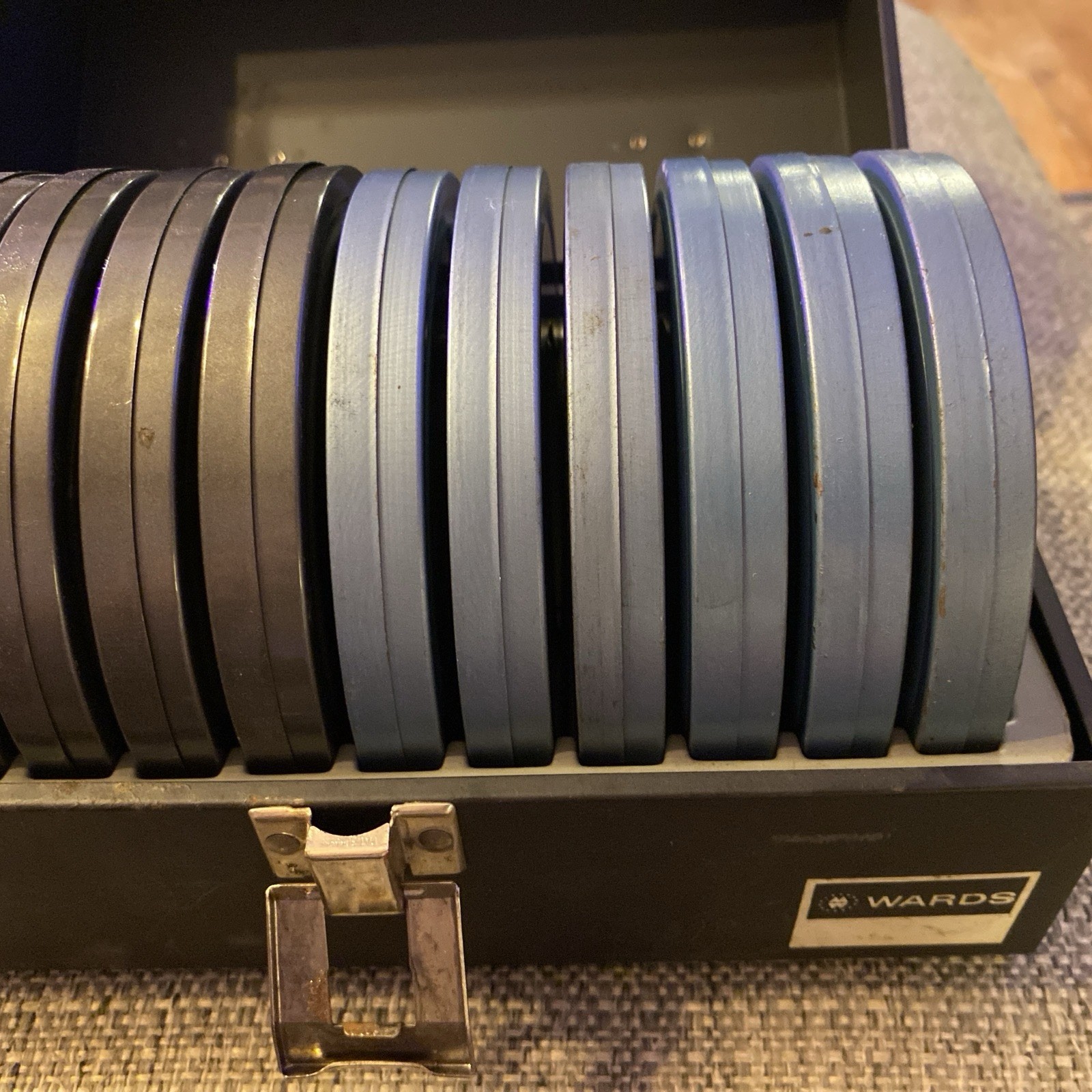 2 Vintage 8mm Film Canister Reel Case With 24 EMPTY Reel Canisters Wards