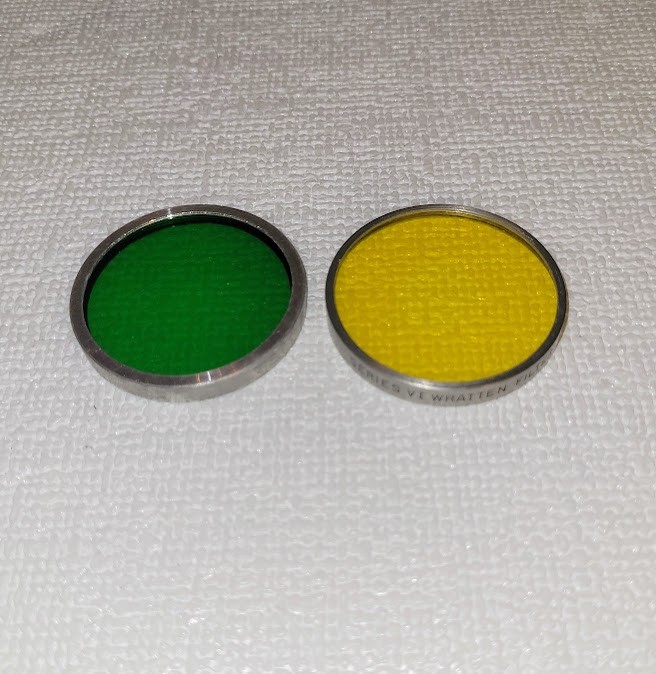 Kodak Series VI Wratten Filters Camera Lens Filters Yellow & Green