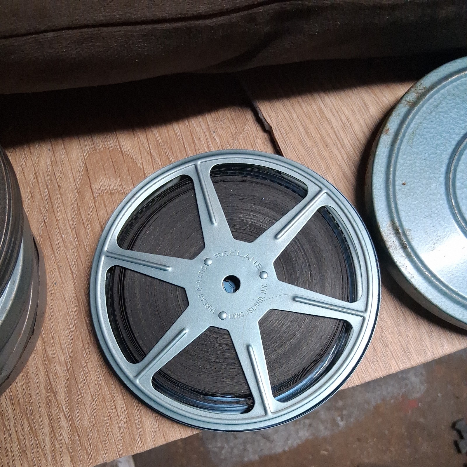 Vintage Zayre Film Storage Can with 8mm Film Super 8 & Extra Reel.