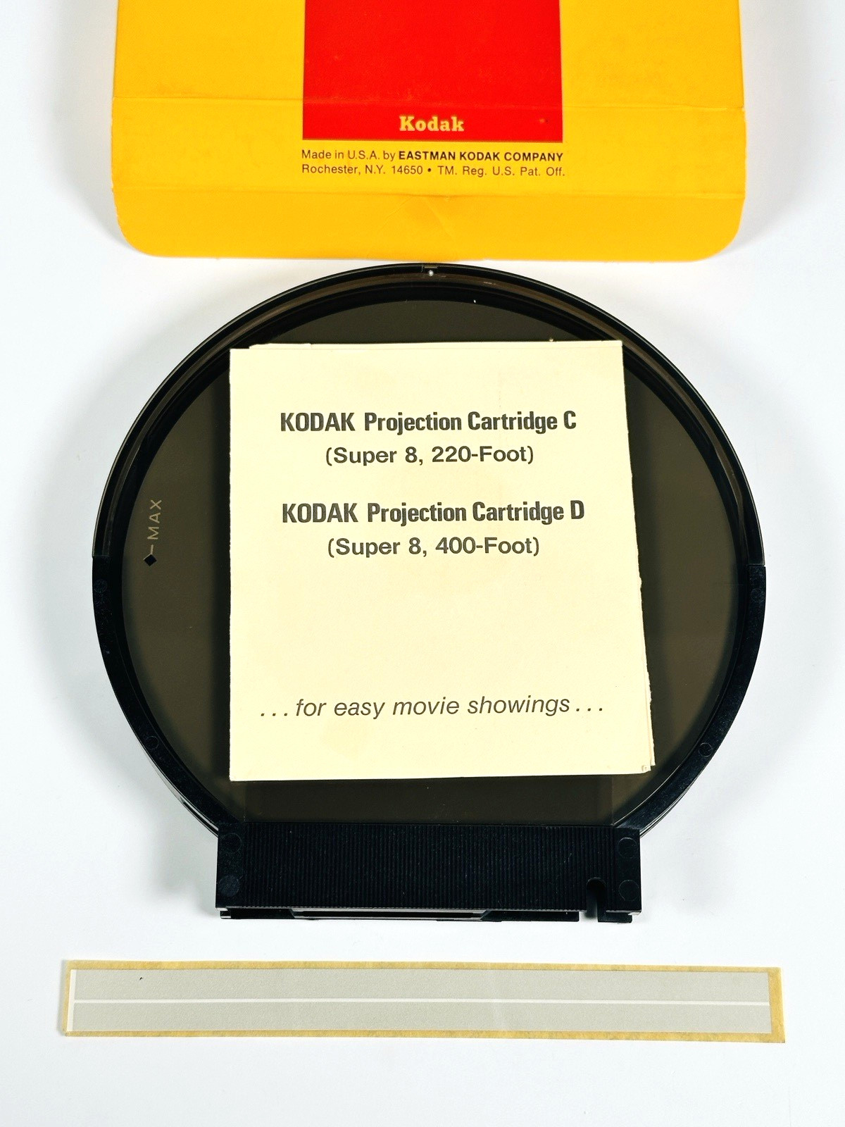 Vintage Kodak Super 8 Movie Projection Cartridge C with 220-Foot Reel – NOS