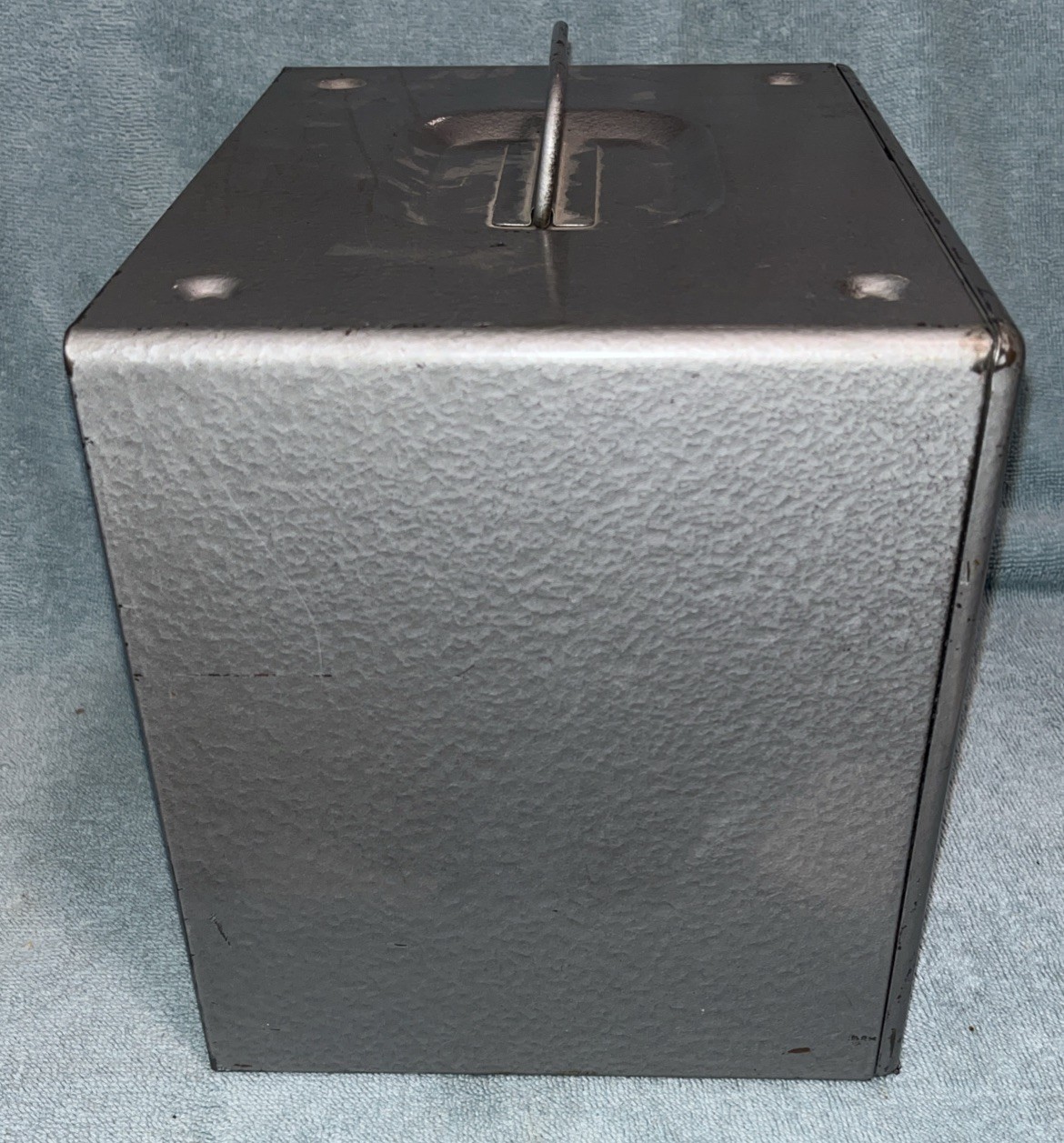 Vintage Brumberger 8mm 12 Reel Holder 7” Steel Storage Case 1950s