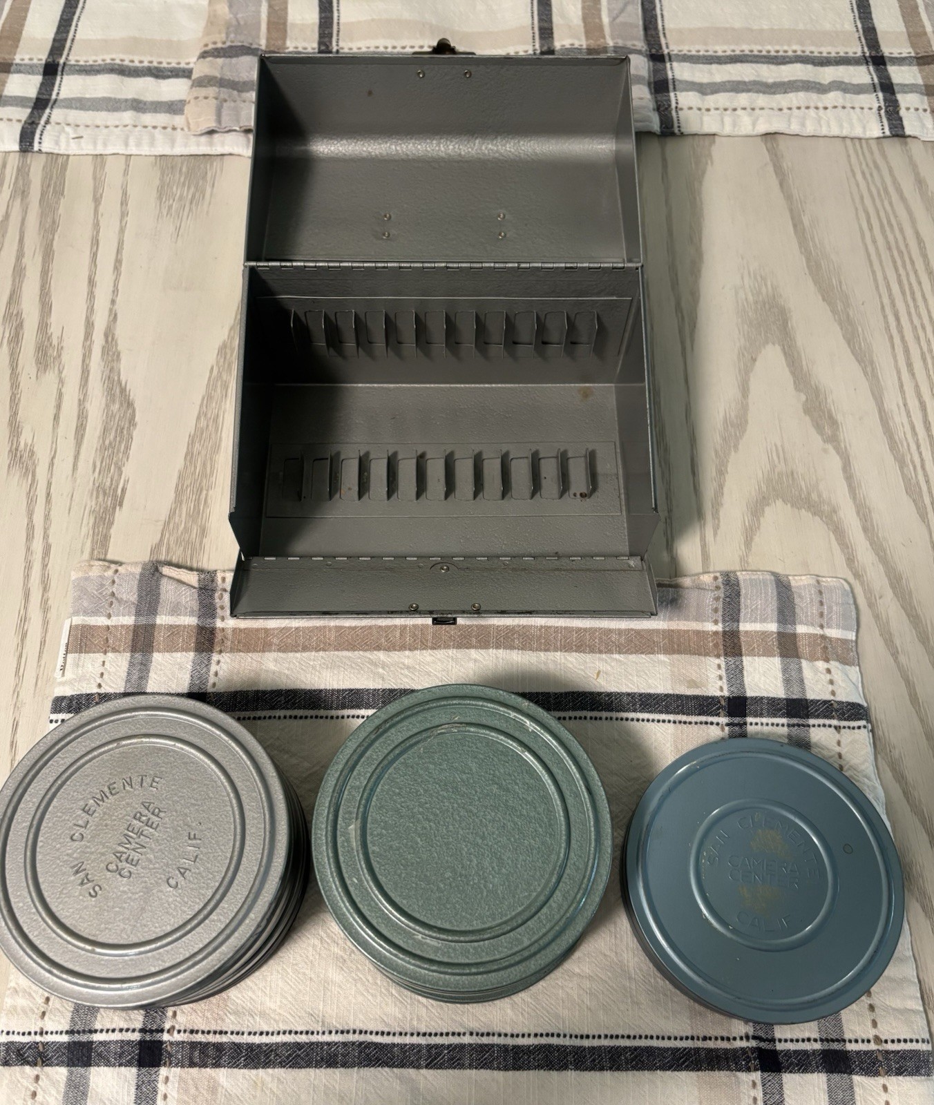 Vtg Lot of 12 8MM Film Canister With Metal The Eagle Lock Company Storage Box
