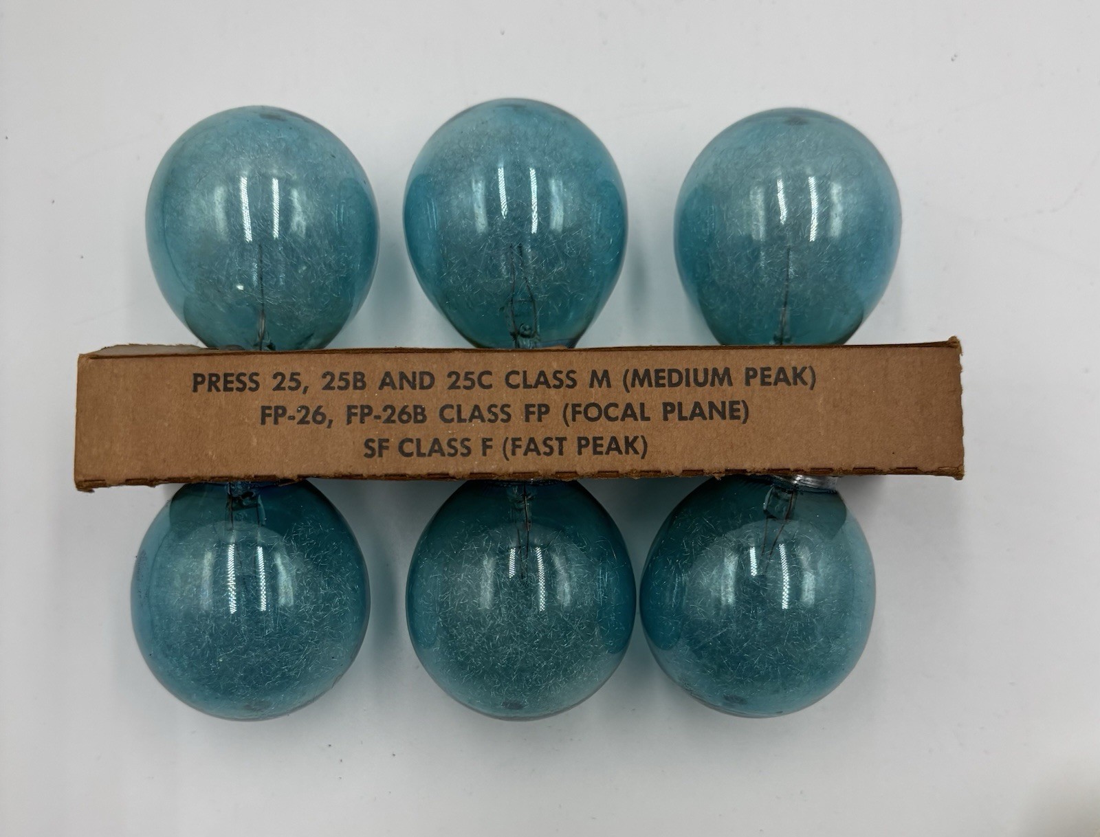 Vintage Sylvania Blue 25B & 25 Flash Bulbs Lot of 12 -Photography Camera