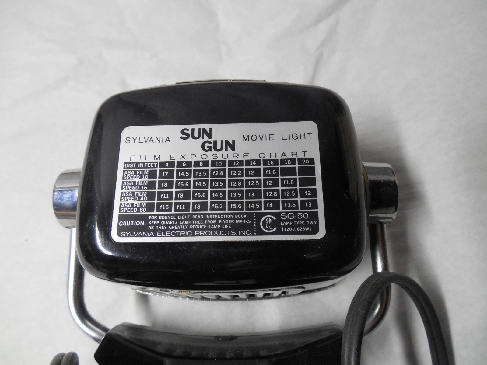 Vintage Sylvania Sun Gun SG-50 Movie Light Tested and Works