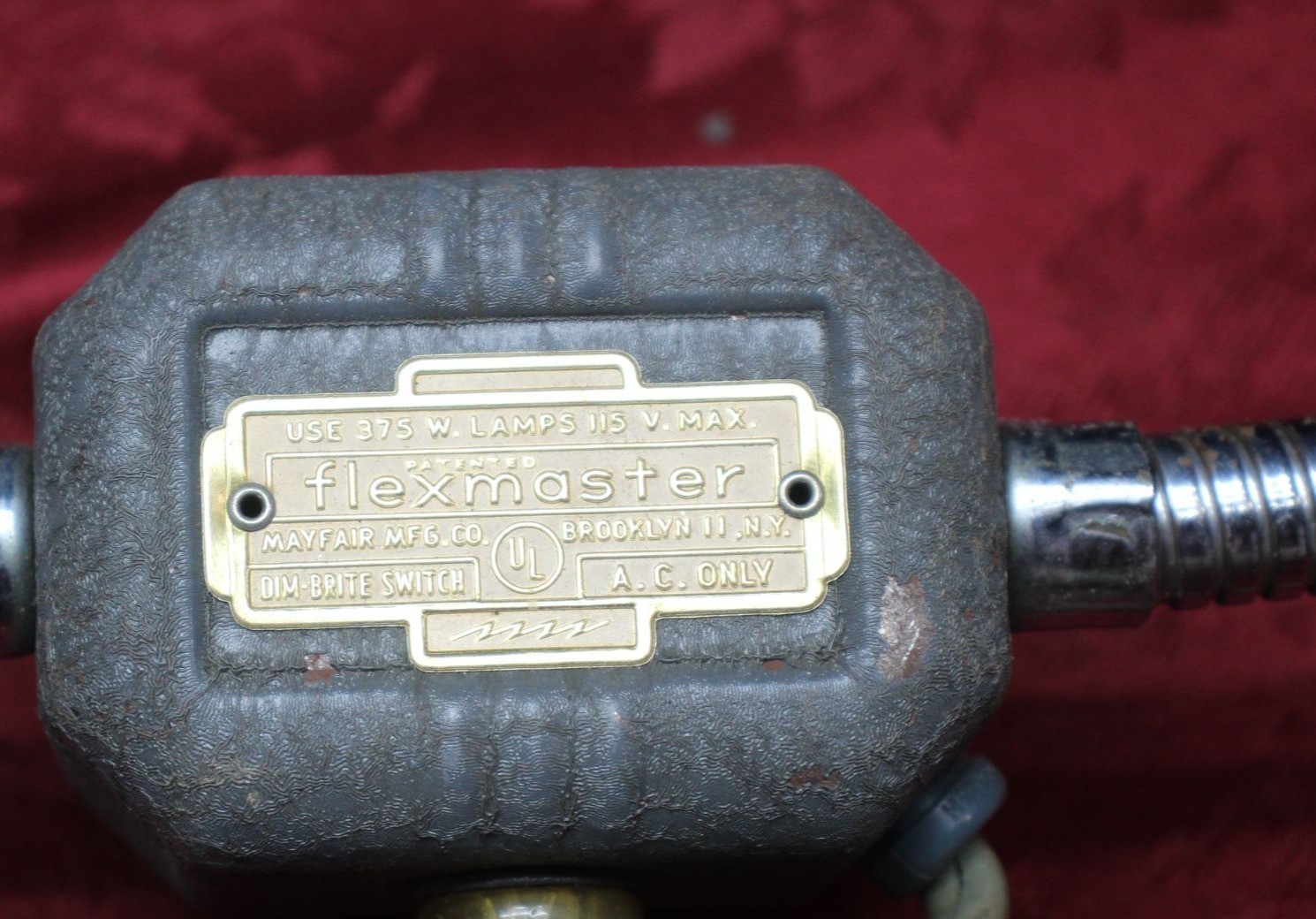 Vintage Mayfair Flexmaster 50’s movie camera light Photography Light bar
