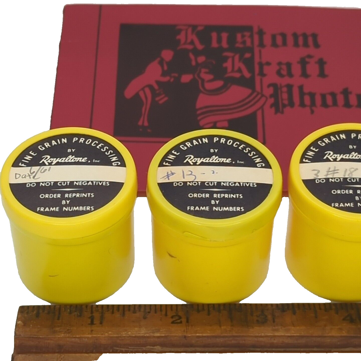 Film Kare Yellow Plastic 35mm Film Canisters Container Lot Kustom Craft FilmKare