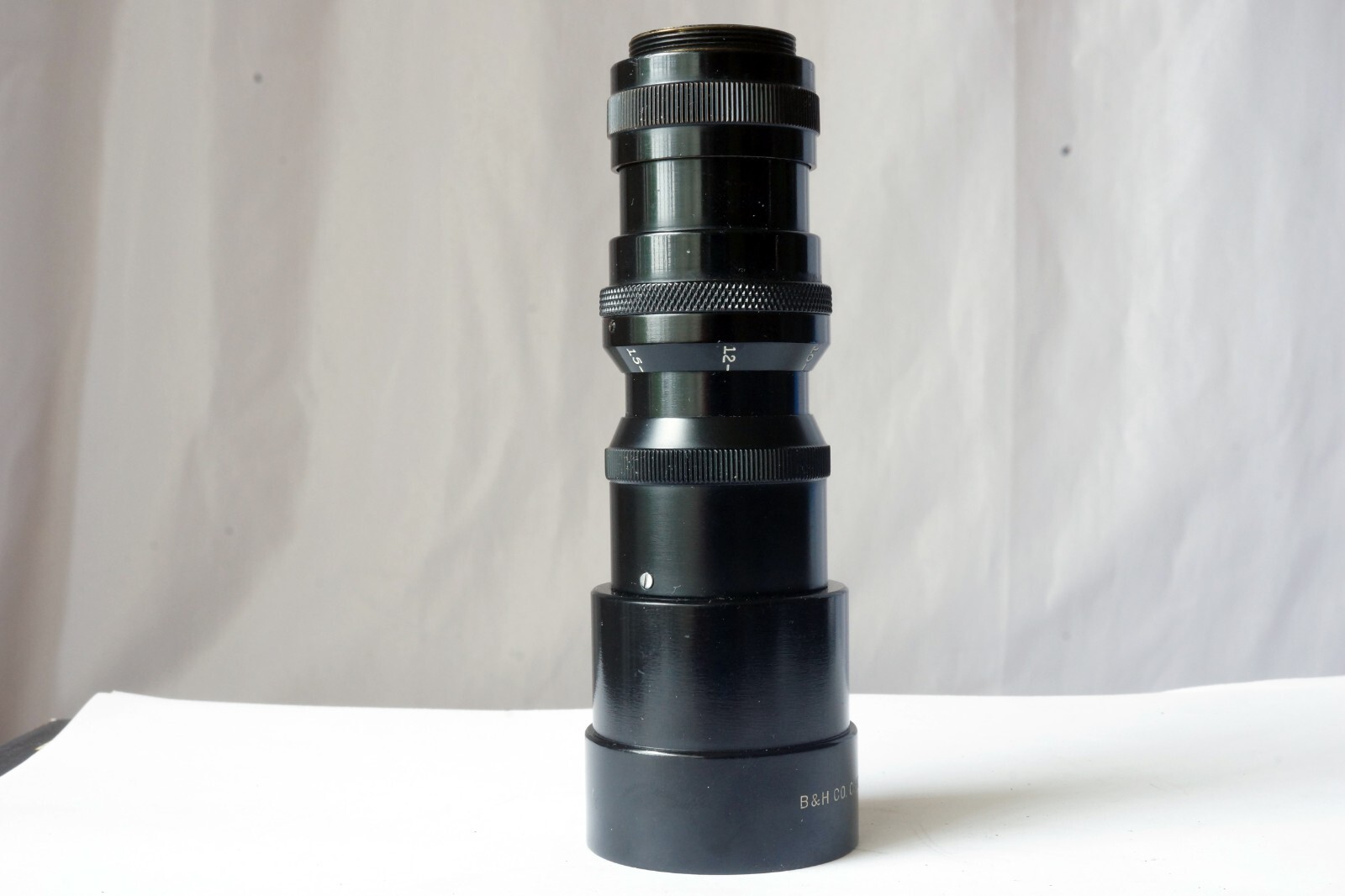 B & H Telate 6″ 150mm F4.5 Black Cine Camera Lens C Mount Good Working Order