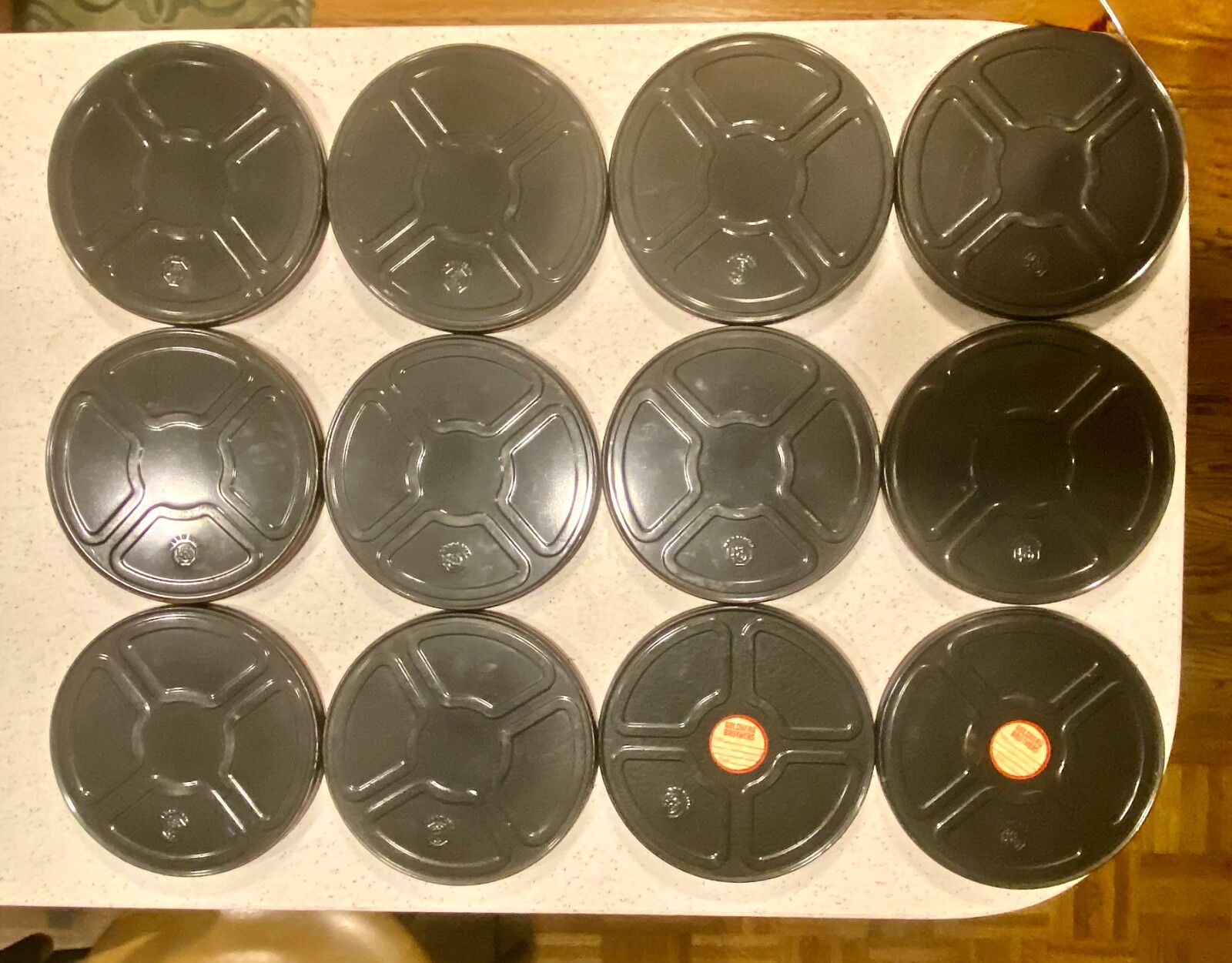 Goldberg Brothers GB R – 8mm 12 7″ Metal Film Reel & Cans & Case Made In USA