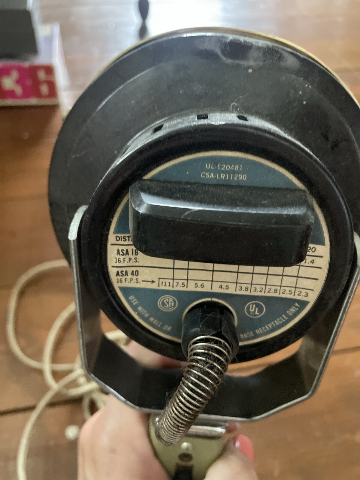 Vintage PRO HI/LO ZOOMLITE Photographic Research Equipment Sylvania Spotlight