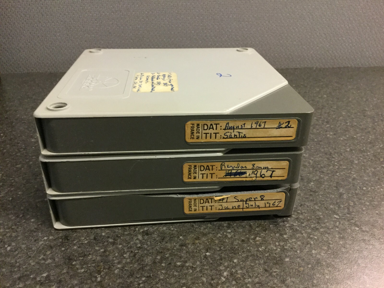 3 VINTAGE POSSO FILM REELS WITH CASES