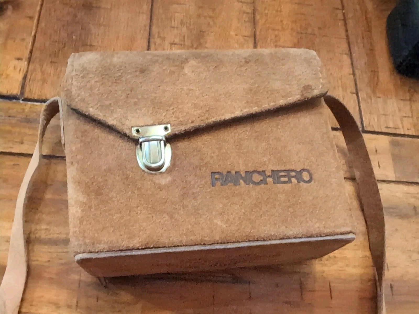 R-600 Camera Case Ranchero Cowhide Vintage Genuine Leather Suede