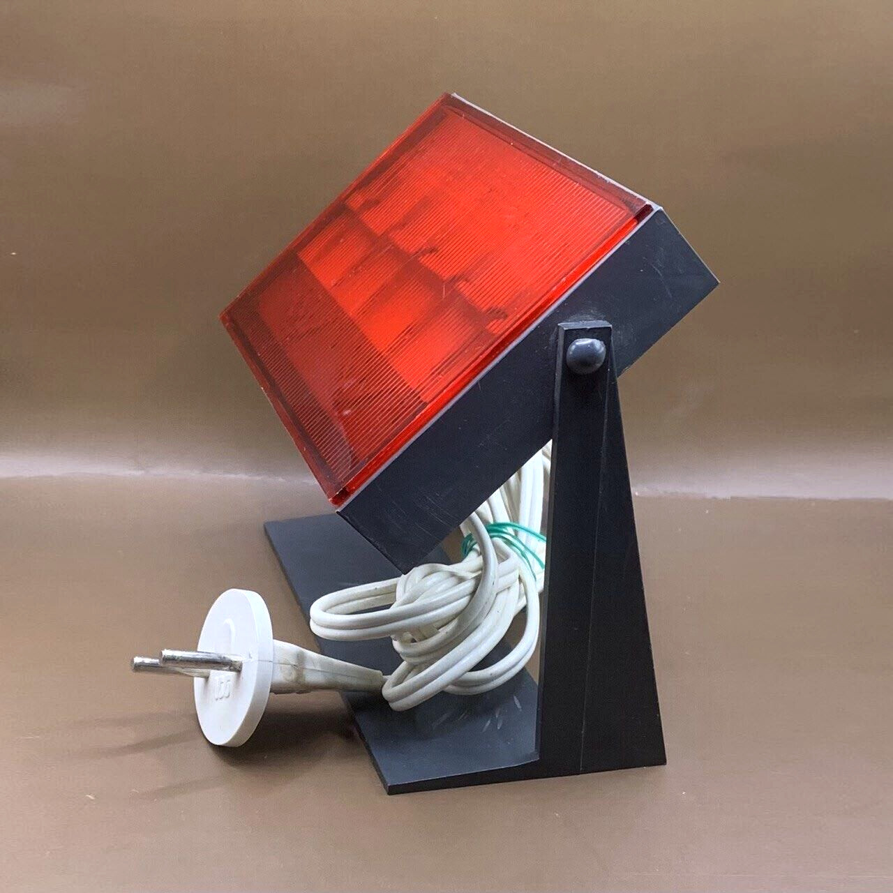 Vintage Red Photo Lantern for Photo Printing. Soviet Era, USSR. Retro Rare 1980s
