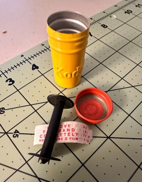 Vintage Kodak Metal Film Canister with Kodachrome II Spool