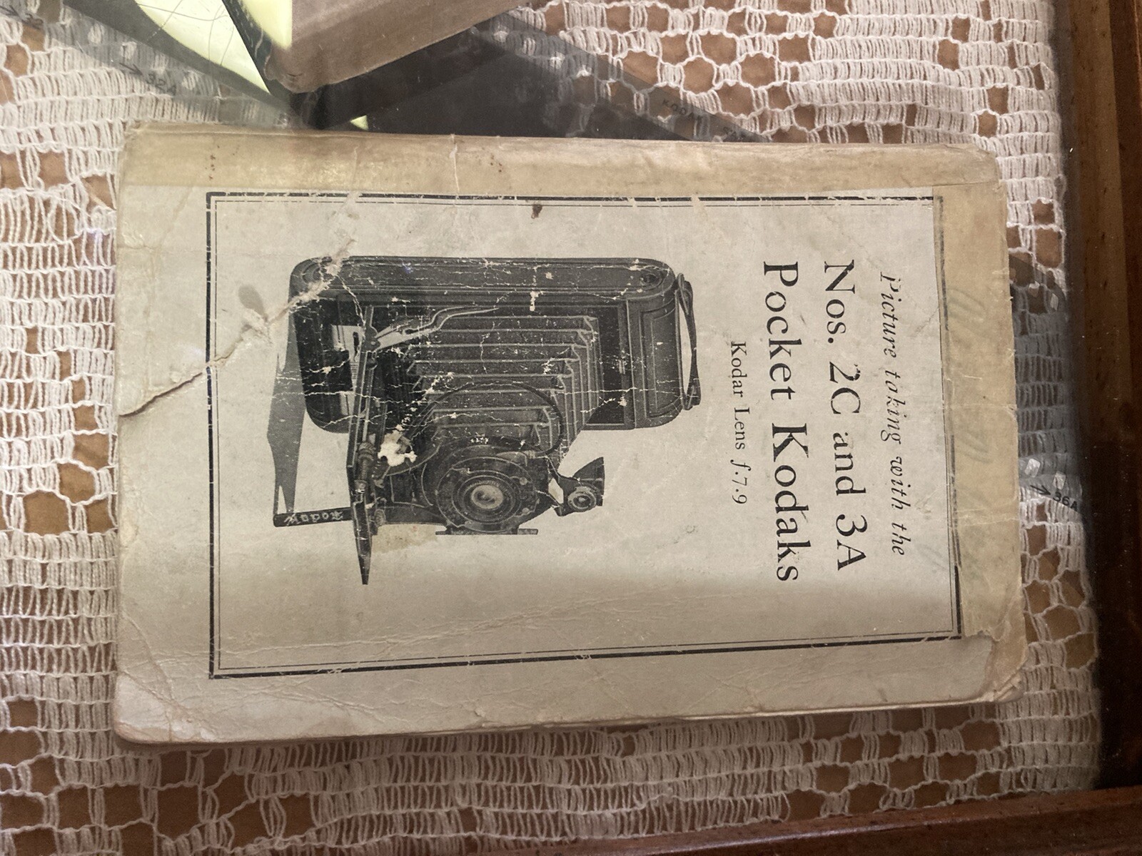 Rare Vintage Photography -Camera Items In Shadow Box
