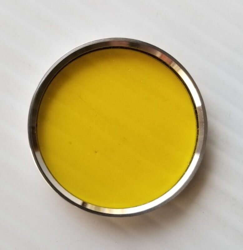 Vintage in Box Mil-O Yellow 2 Camera Metal Bound Filter For B/W Film