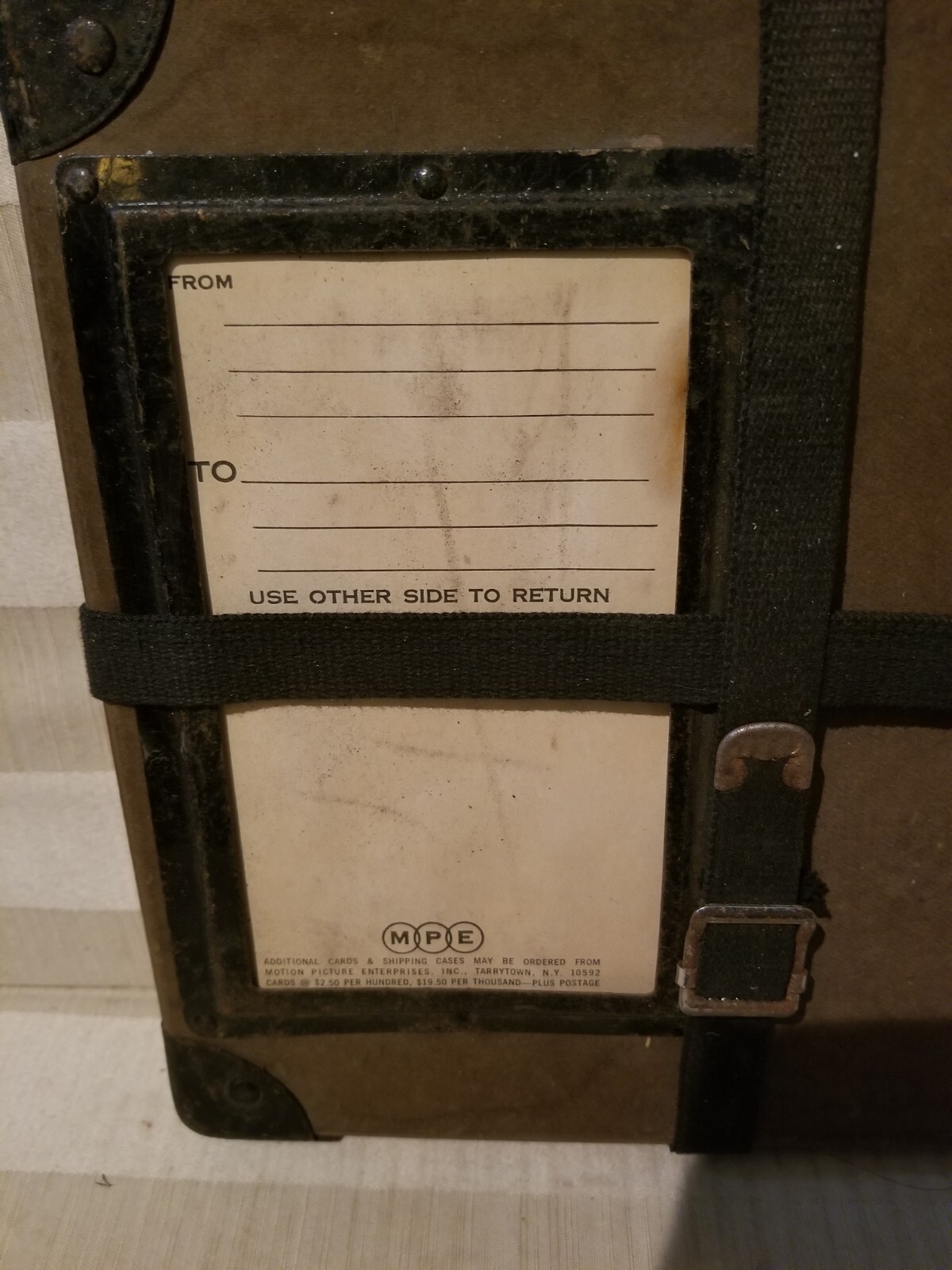 Vintage Film MPE Motion Picture Reel Fibre Case Collectible Safety Film Box 10″