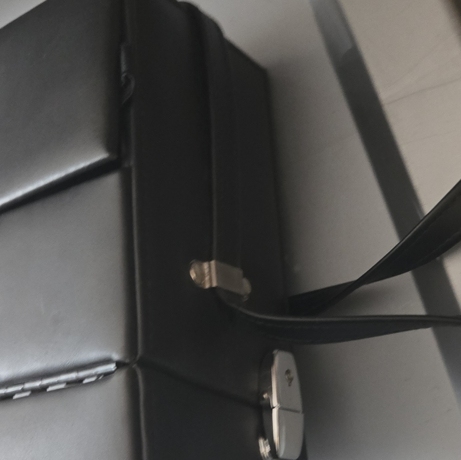 Vintage Minolta XG-M Black Hard Leather Camera Case Tiered Compartment Box Strap
