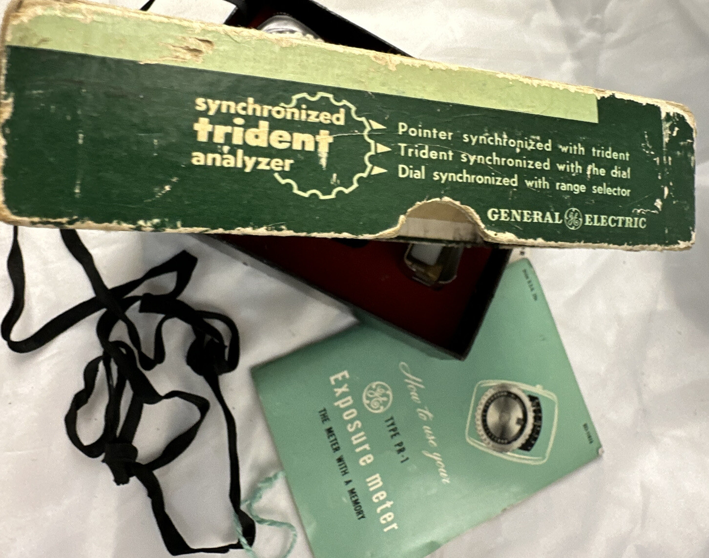 GE Exposure Meter Type PR-1 Light Meter Box For Parts or Display Only Vintage