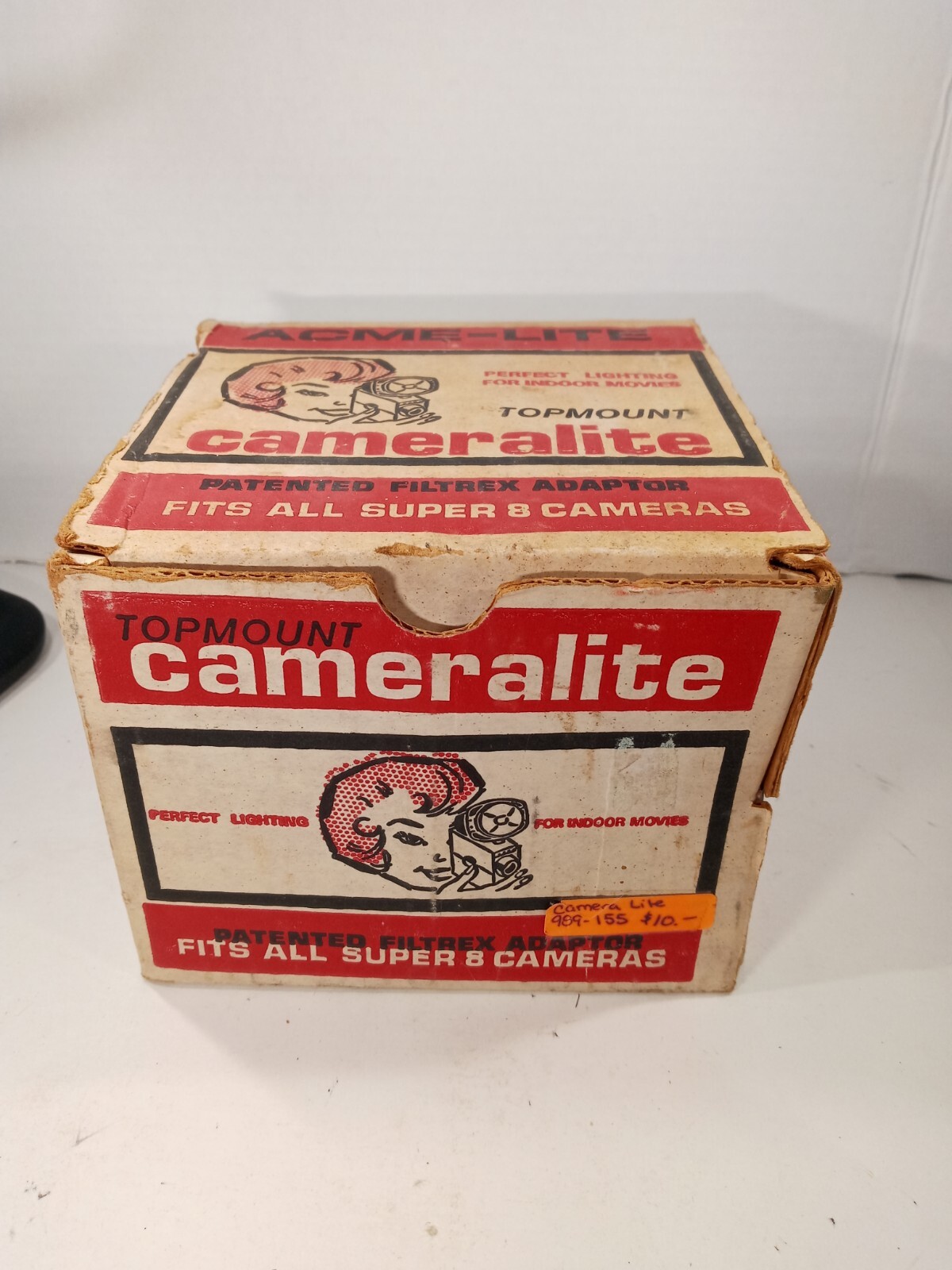 Vintage ACME-LITE TopMount Cameralite in original box! Fits All Super 8 Cameras