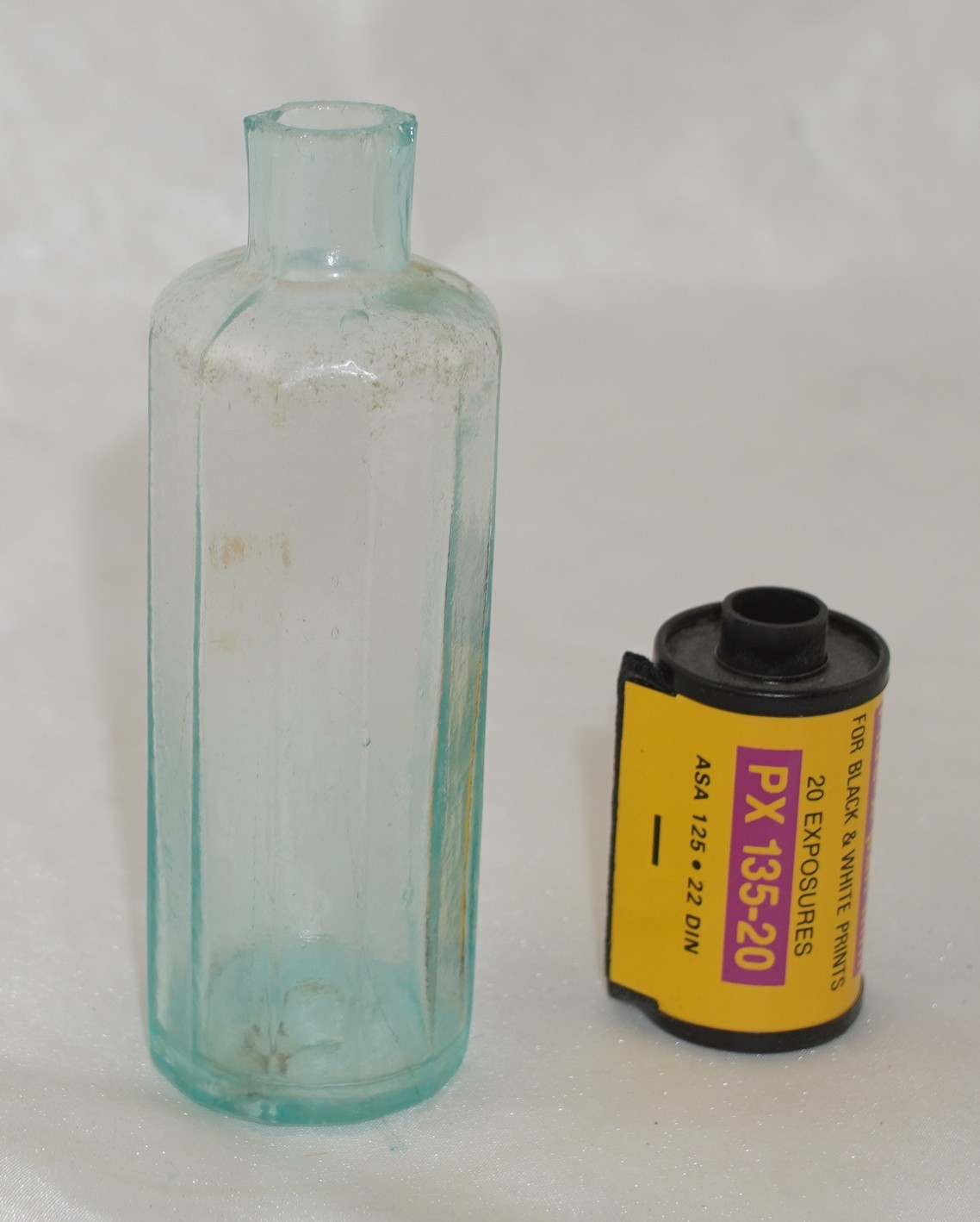 Antique Photographic 12 Sided Glass Bottle used in Wet Plate Photography
