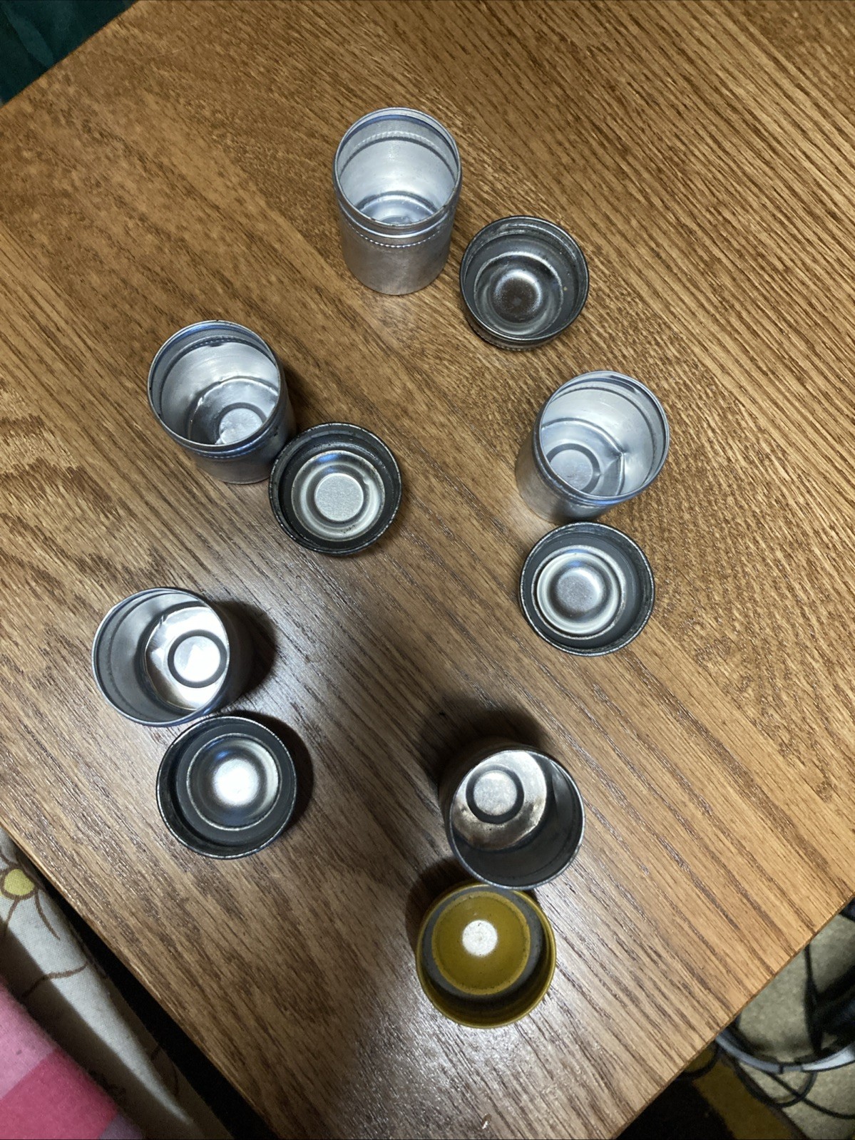 Vintage Lot of 5 Metal Aluminum 35mm Film Can Canisters
