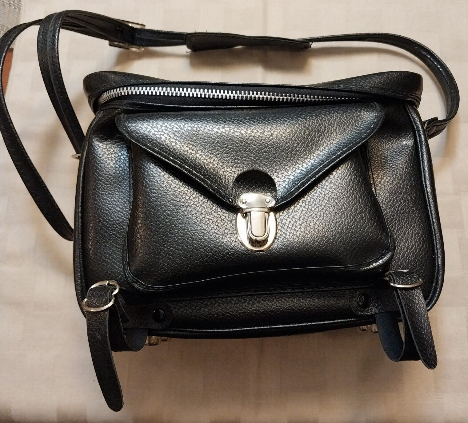 Vintage Camera Bag Case Black. Made in Japan