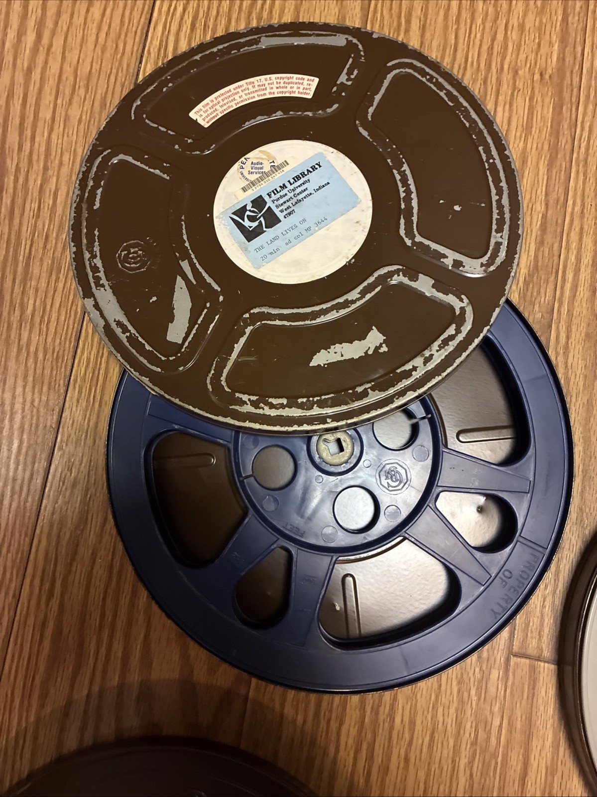 Lot Of 9 GOLDBERG BROS TAYLOREEL Empty Steel & Plastic 10.5 Film Reels & Cans