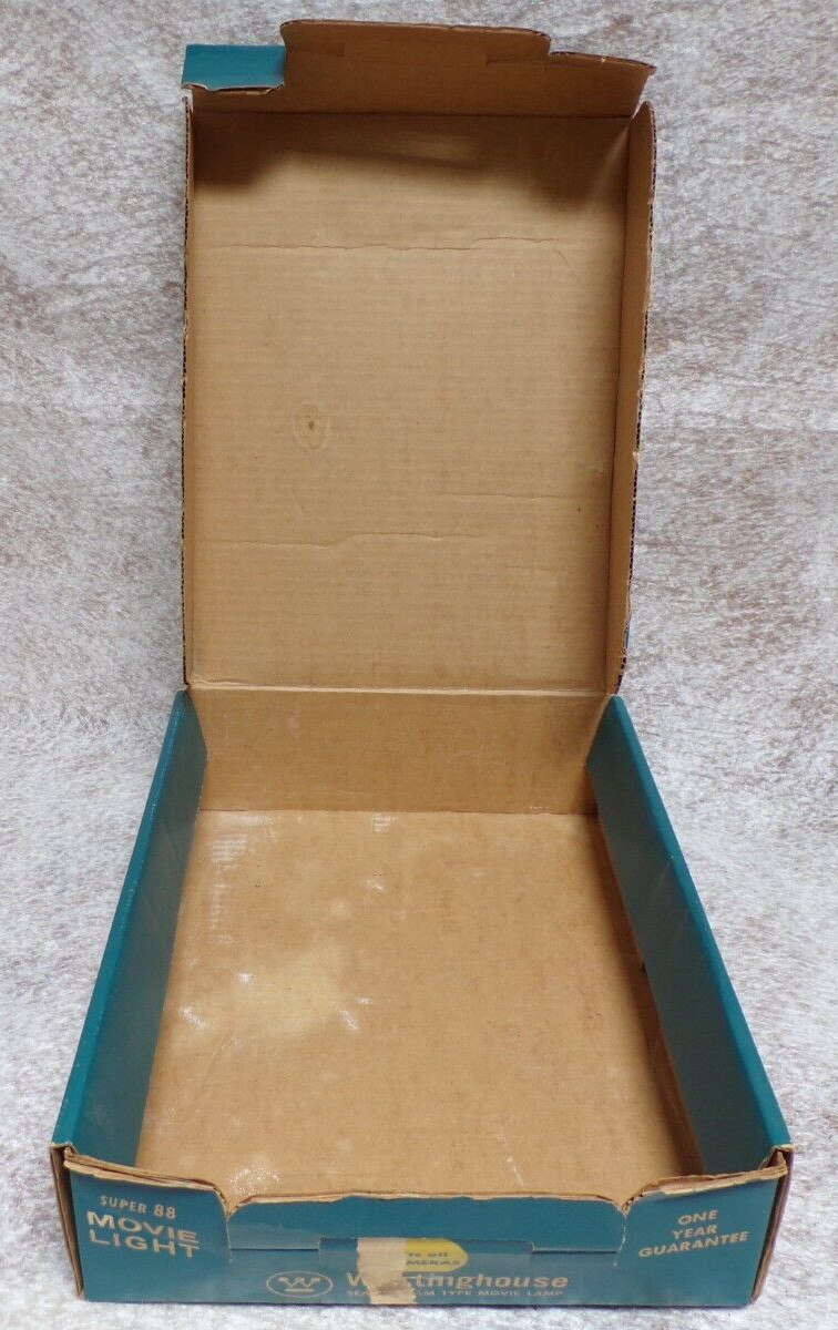 EMPTY BOX VINTAGE 1960’s WESTINGHOUSE SUPER 88 MOVIE LAMP LIGHT FOR FILM CAMERAS