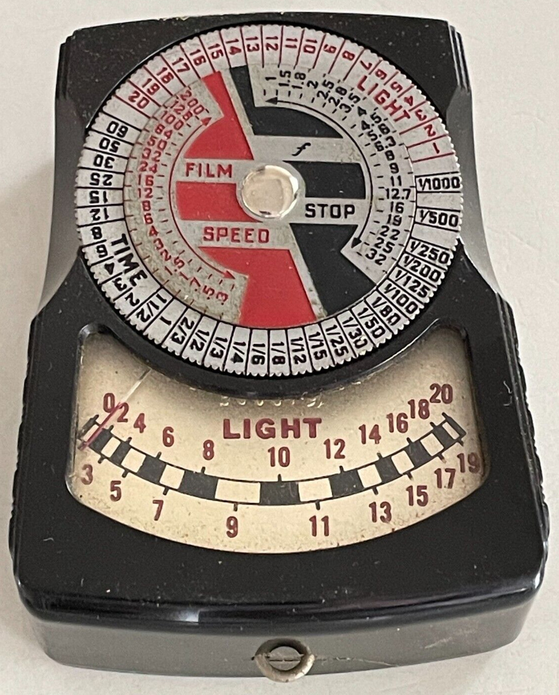 Vintage DeJur-Amsco Model 5-B Light Exposure Meter in Original Leather Zip-Case