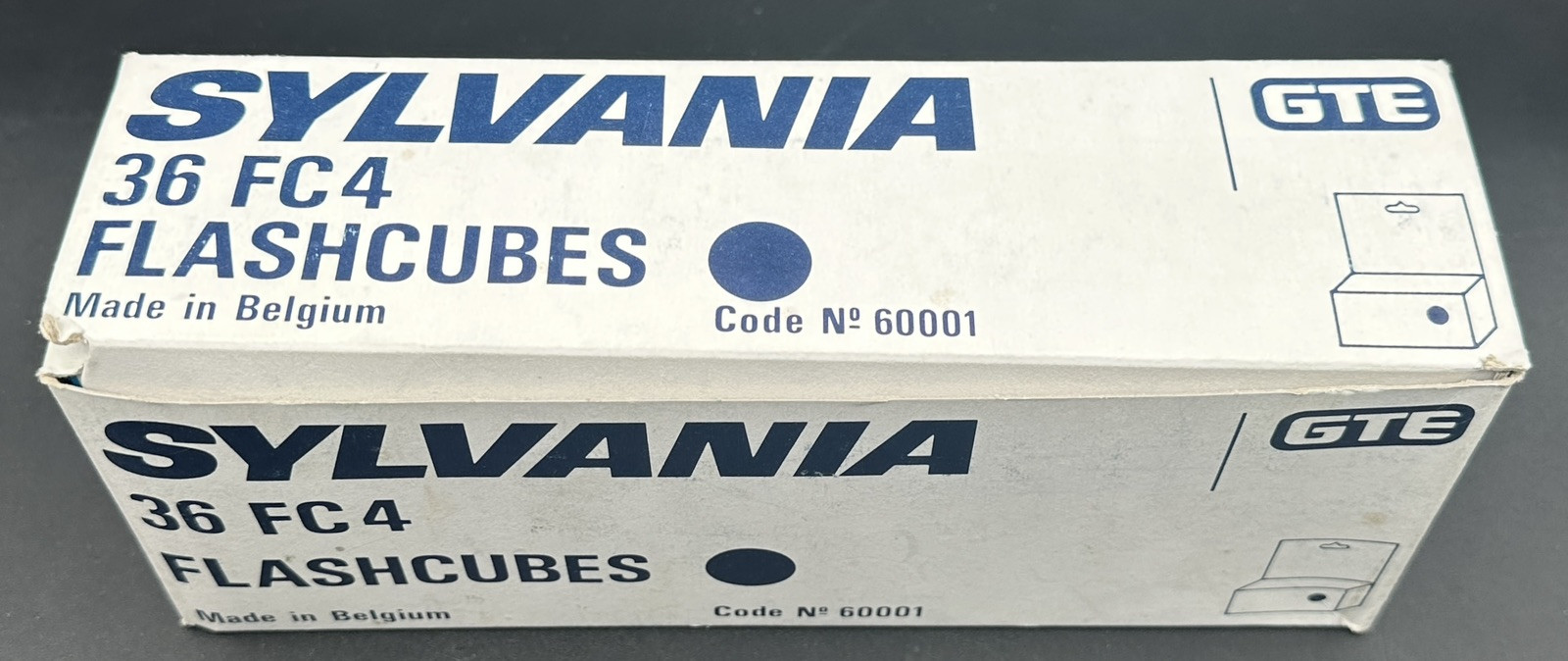 Vintage Sylvania Blue Dot Flash Cubes Case 12 Boxes of 3 Cubes 36 FC 4 GTE
