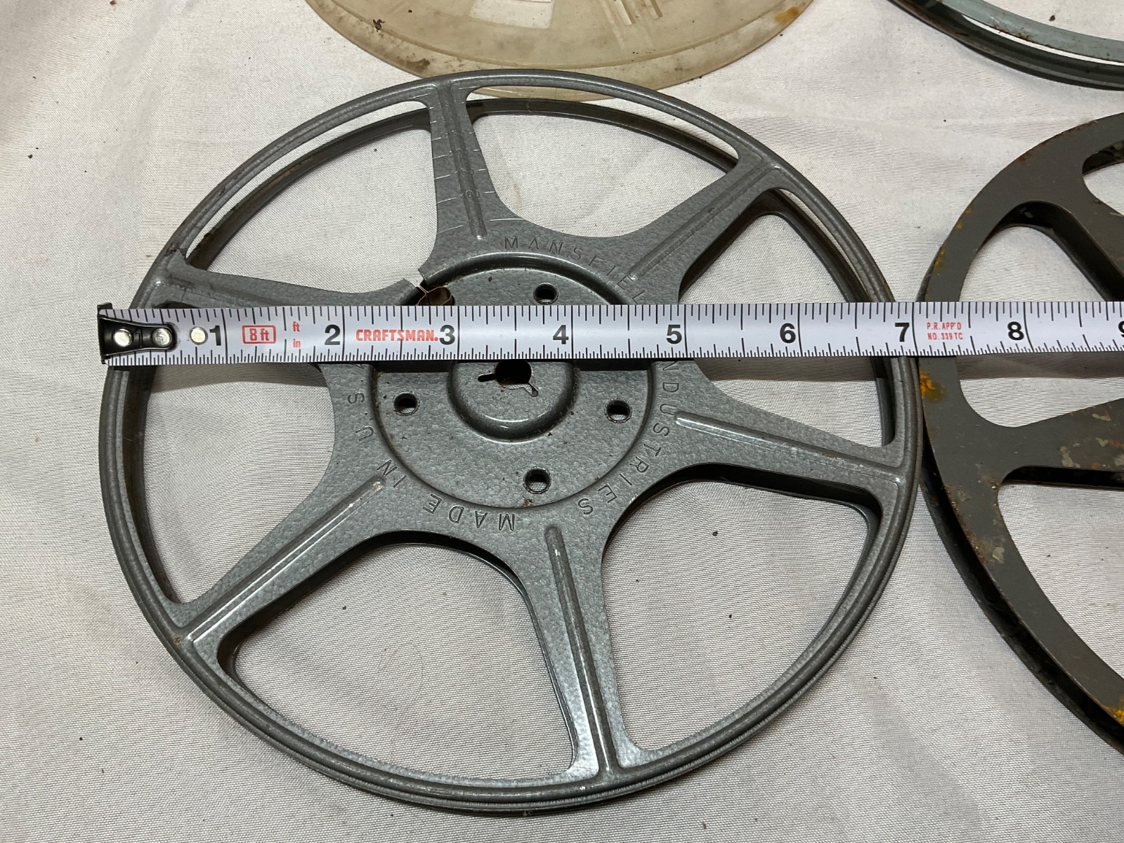 Empty 8mm Film 7″ and 3.”Take Up Reels