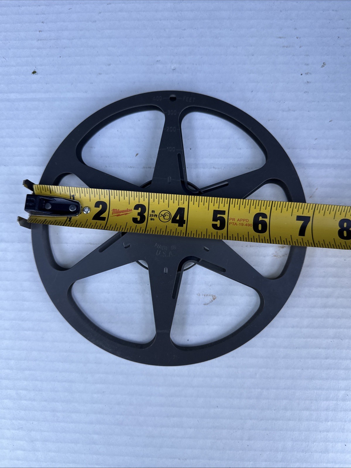 Vintage Bell & Howell 7” Metal Film Reel 400ft Movie Take Up Spool USA
