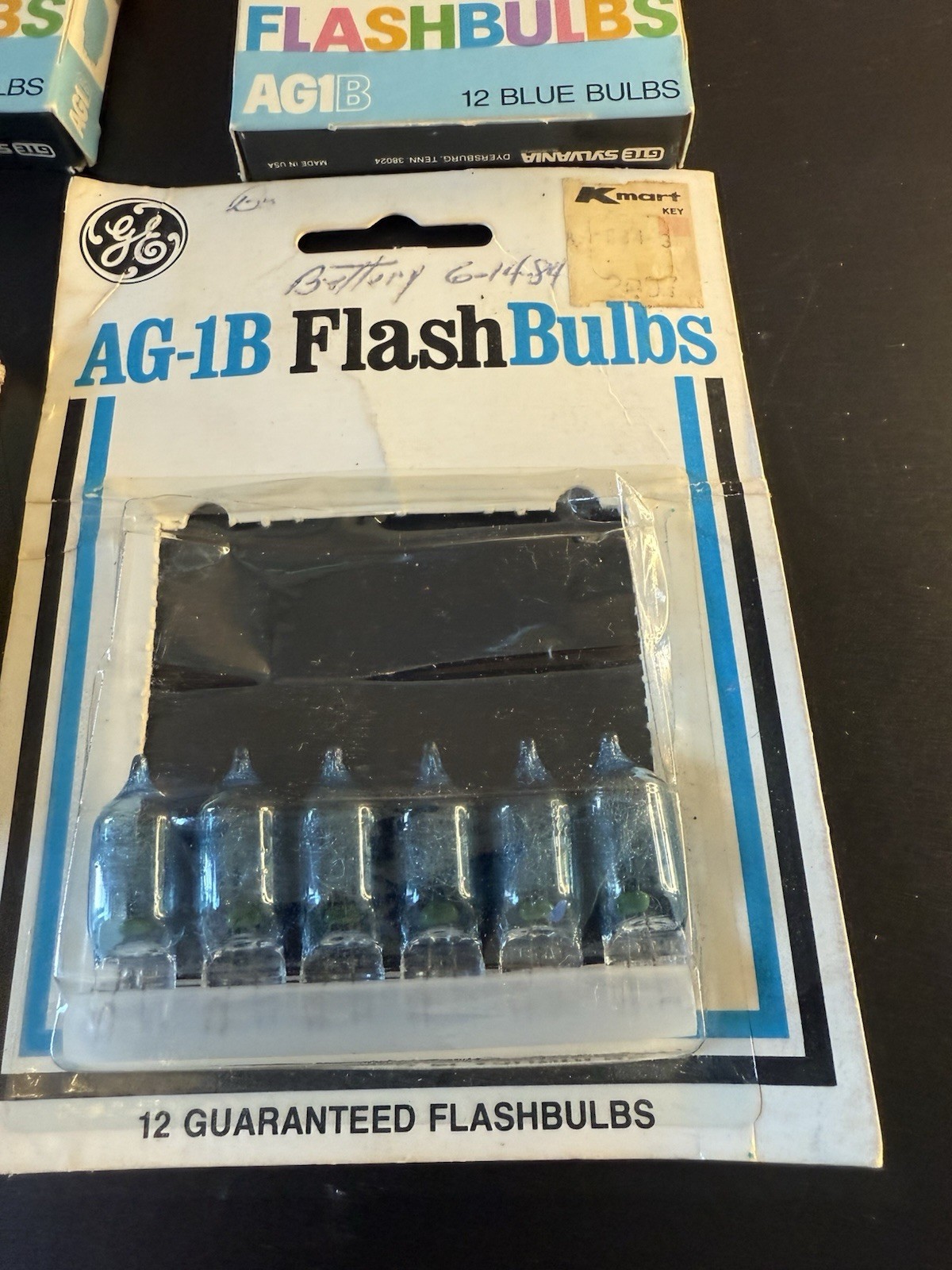 Vintage Sylvania AG-1B Blue Dot Flashbulbs In Original Box