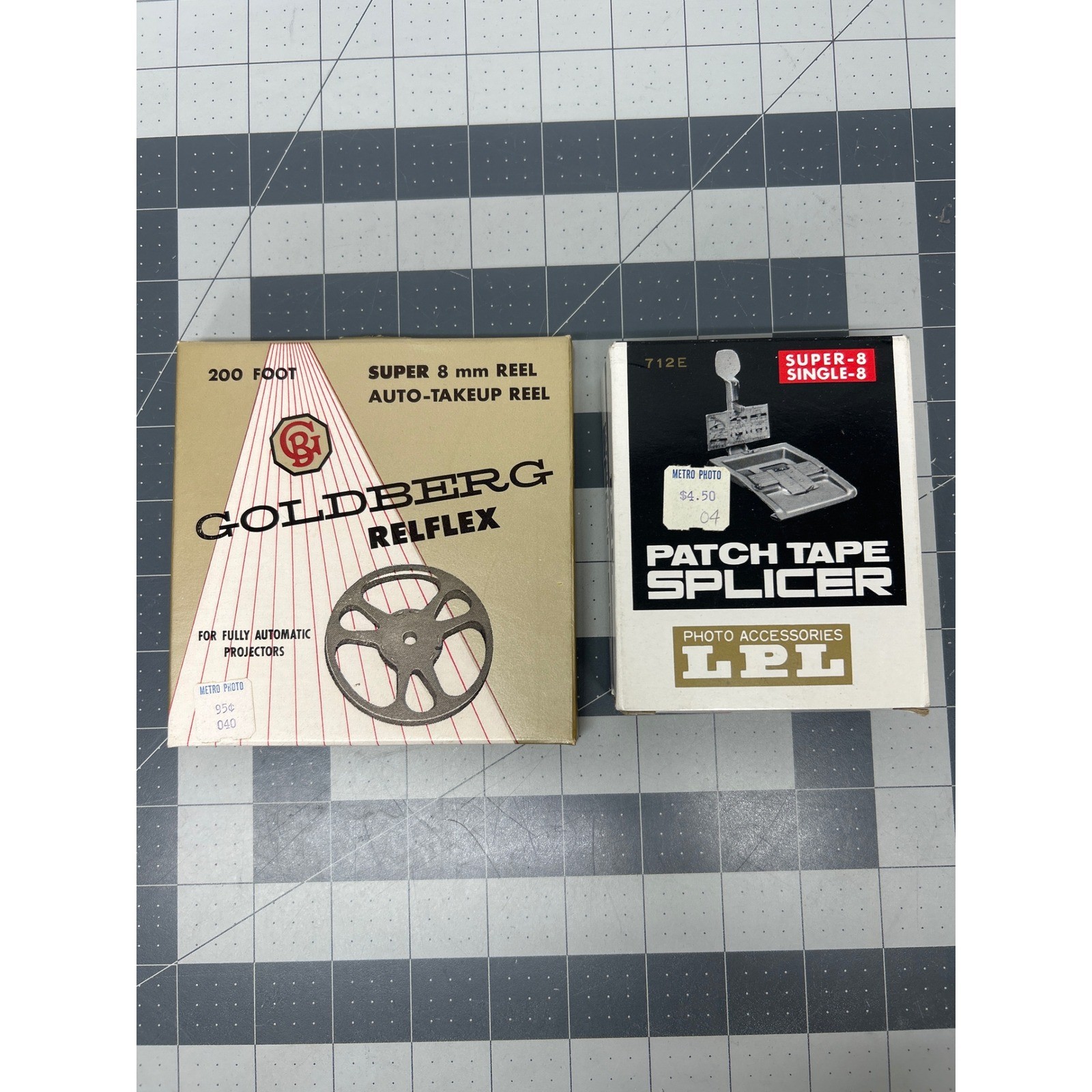 Vintage Patch Tape Splicer Goldberg Reel Film Equipment Original Boxes Movie