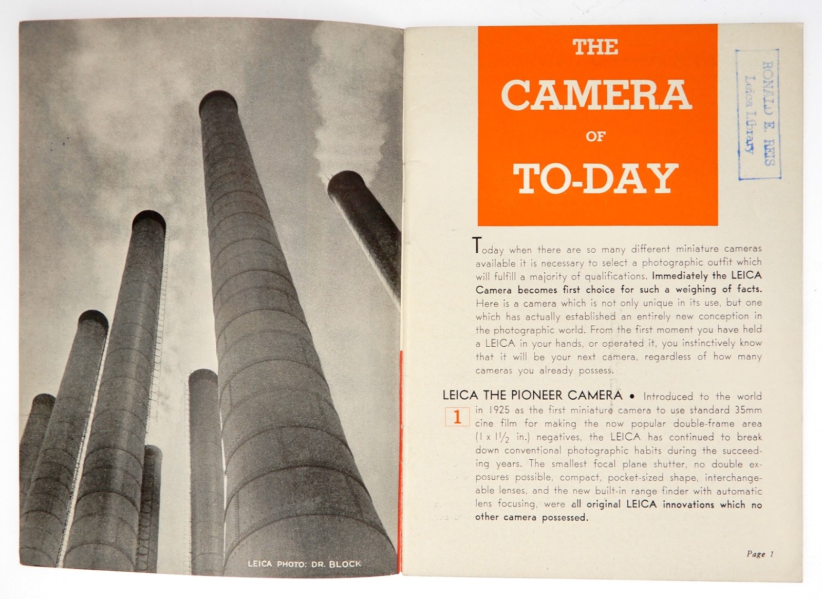Why Leica Booklet 1213 for Leica II Model D Period,by E.Leitz Inc.,New York #2
