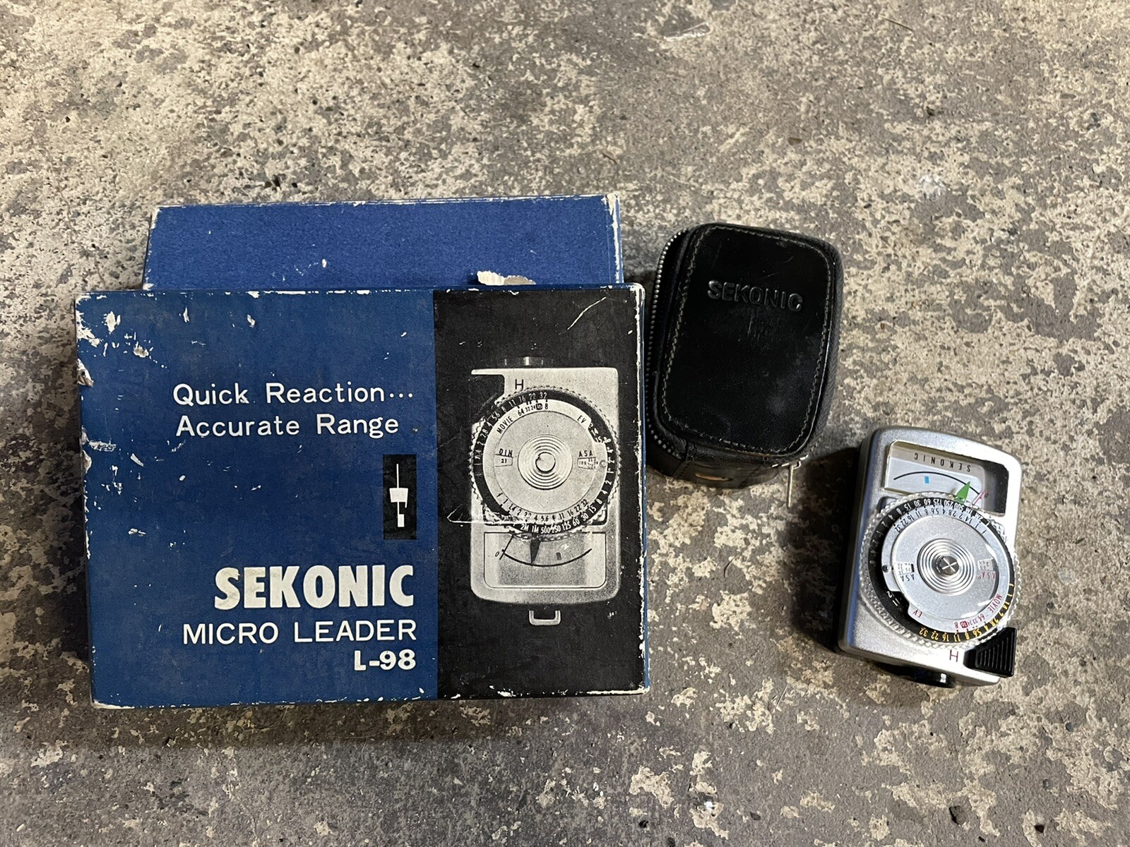 Sekonic Micro Leader L-98 Exposure Meter c/w Case, & Box