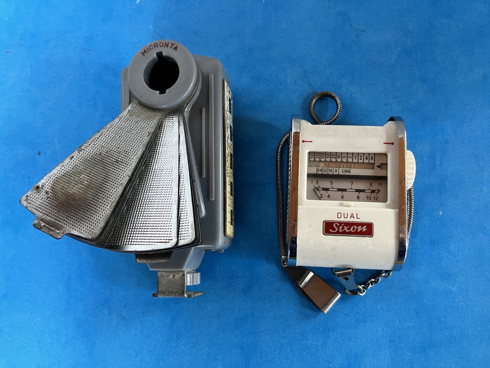 Vintage Micronta Folding Flash Reflector + Dual Sixon Light Meter