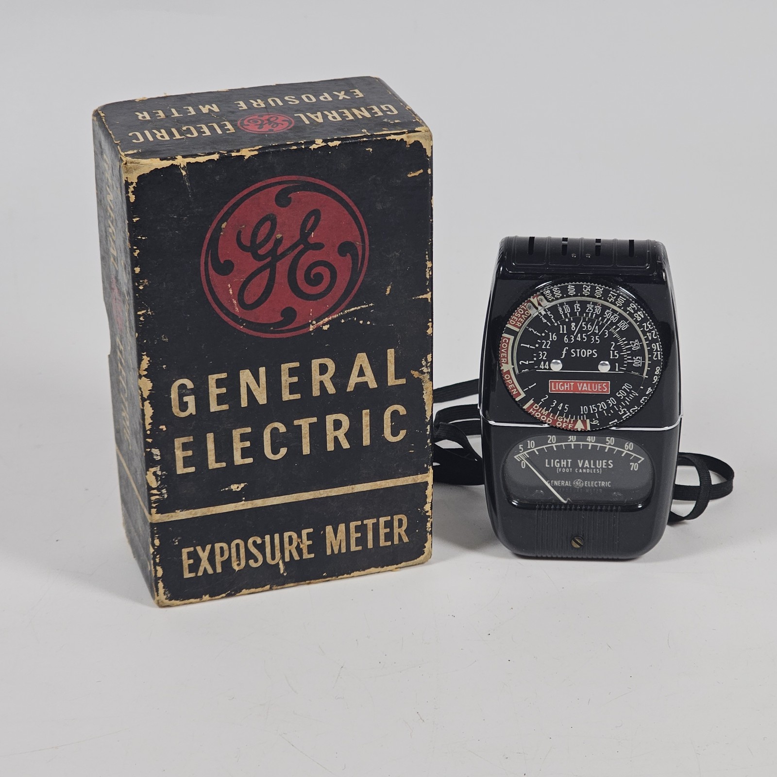 Vintage General Electric GE 8DW58Y1 Exposure Meter w/ Box Film Photography USA