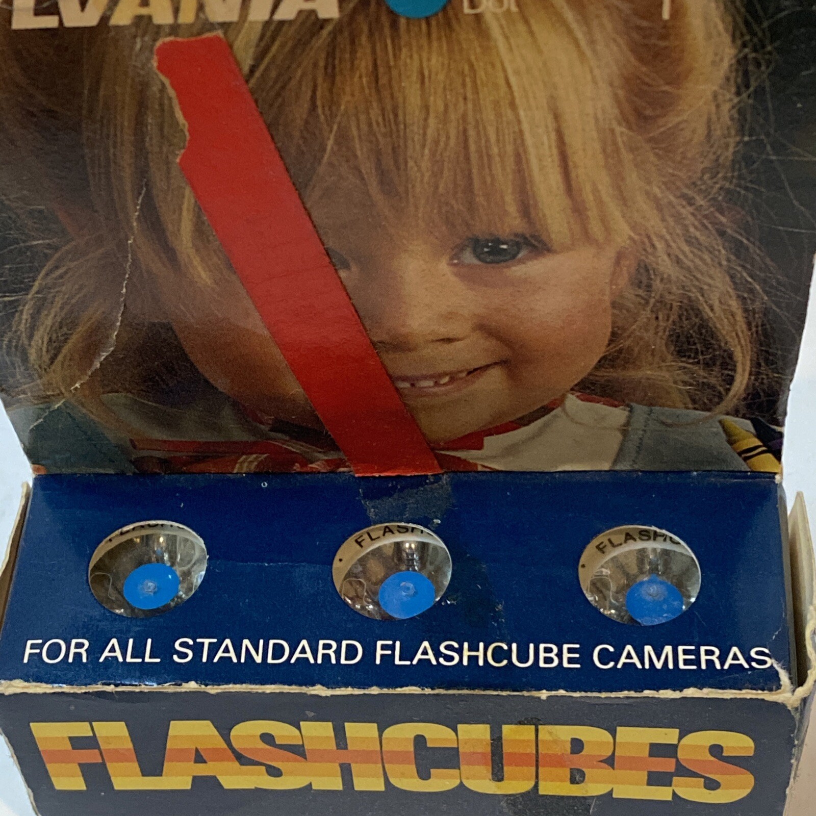Vintage Sylvania Blue Dot Flash Cubes Pack of 3 Tubes 12 Flashes Sealed