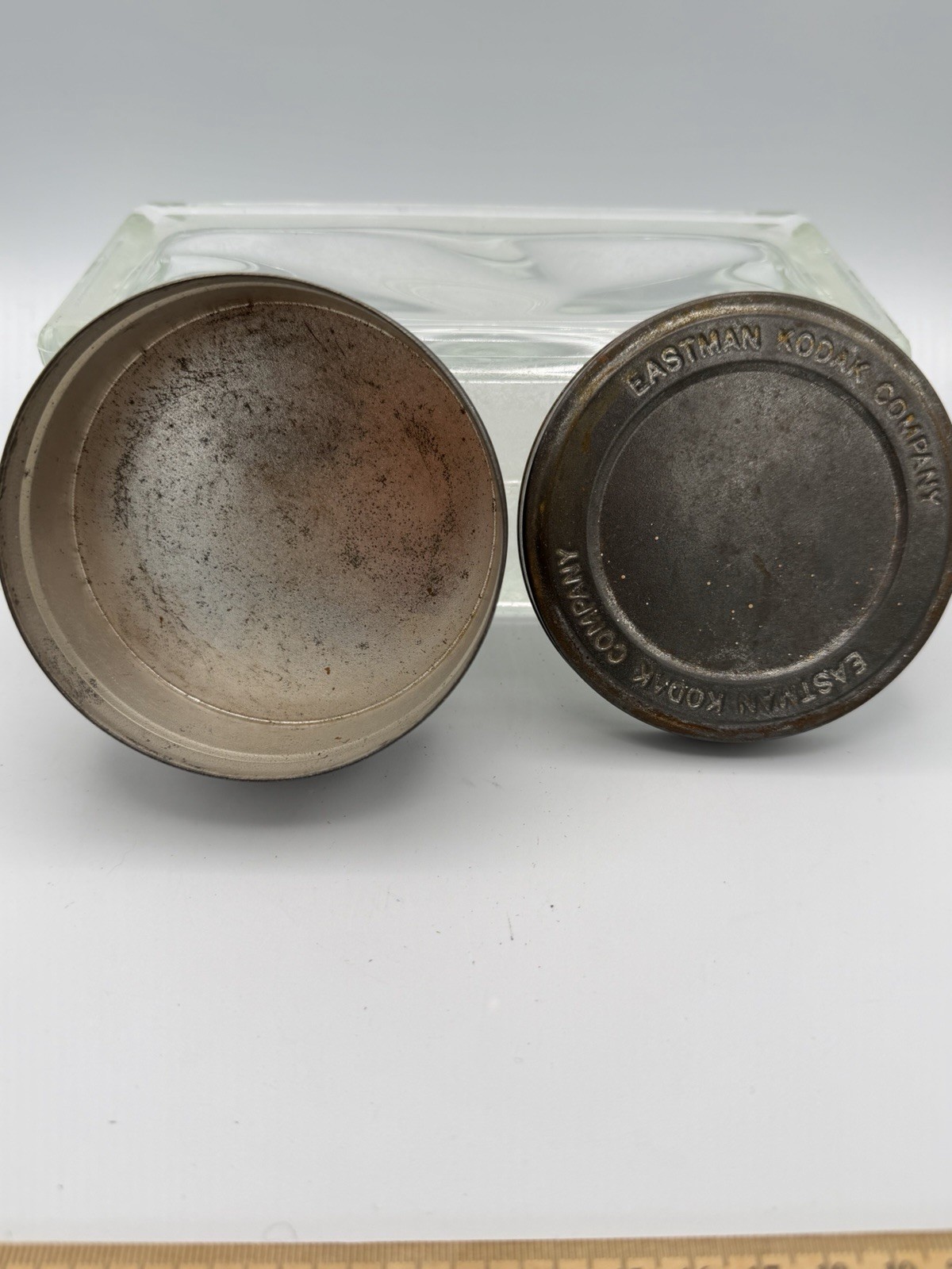 Vtg Eastman Kodak Metal Film Canister Embossed Photography Tin