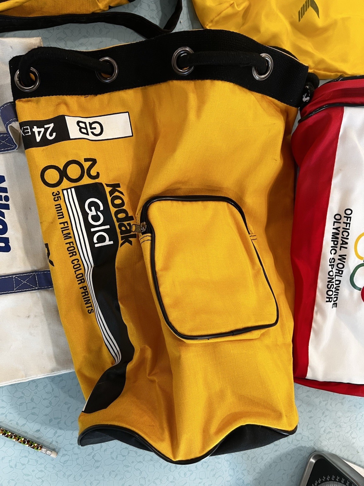 Lot 4 Kodak Bags And 1 Nikon Tote Collectors