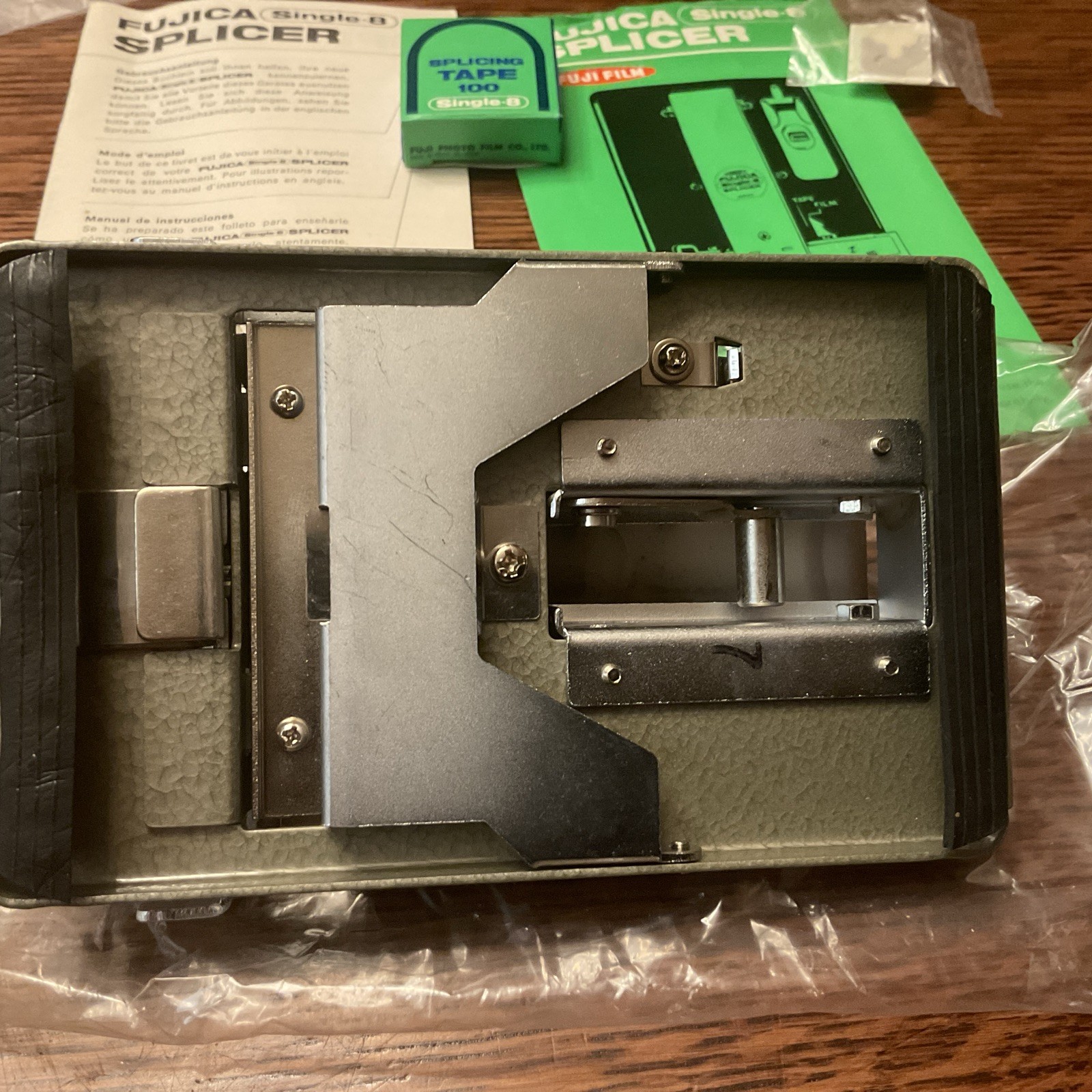 Vintage Fuji Fujica Single-8 Film Splicer Roll Type w/Box Instructions Japan